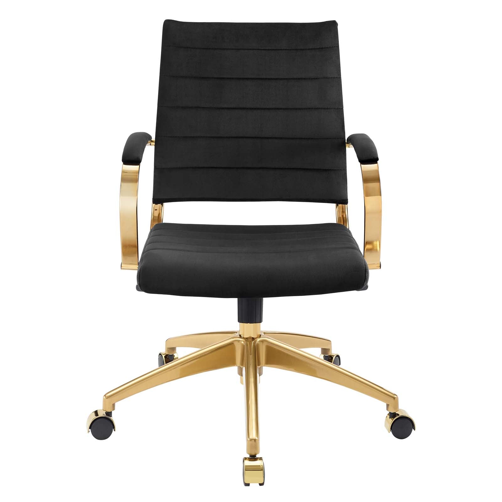Modway Task Chairs - Jive Mid Back Performance Velvet Office Chair in Black