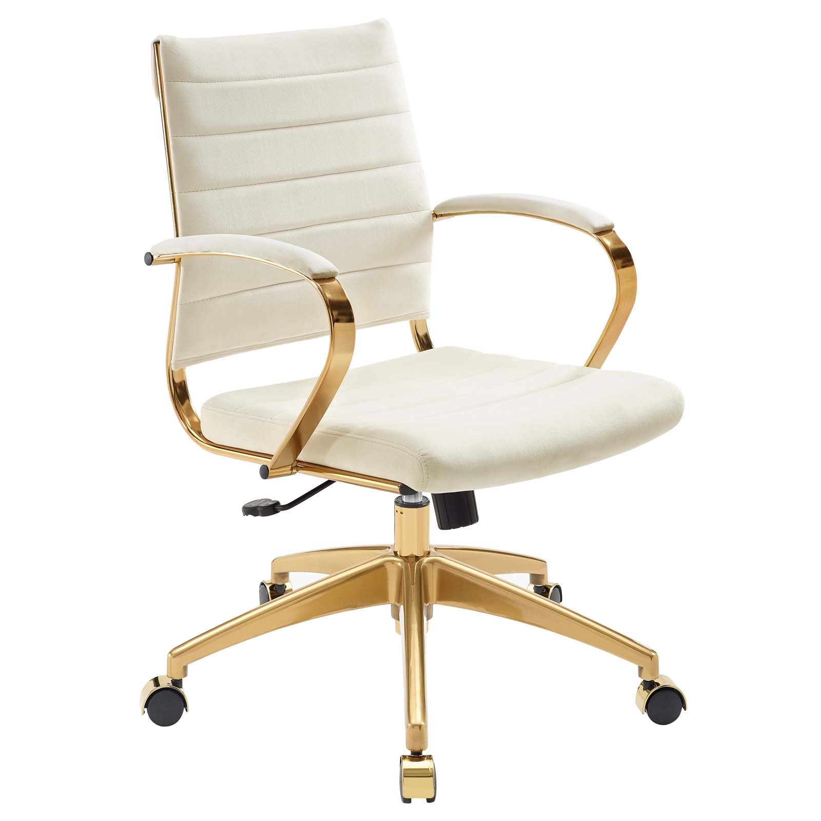 Modway Task Chairs - Jive Mid Back Performance Velvet Office Chair Ivory