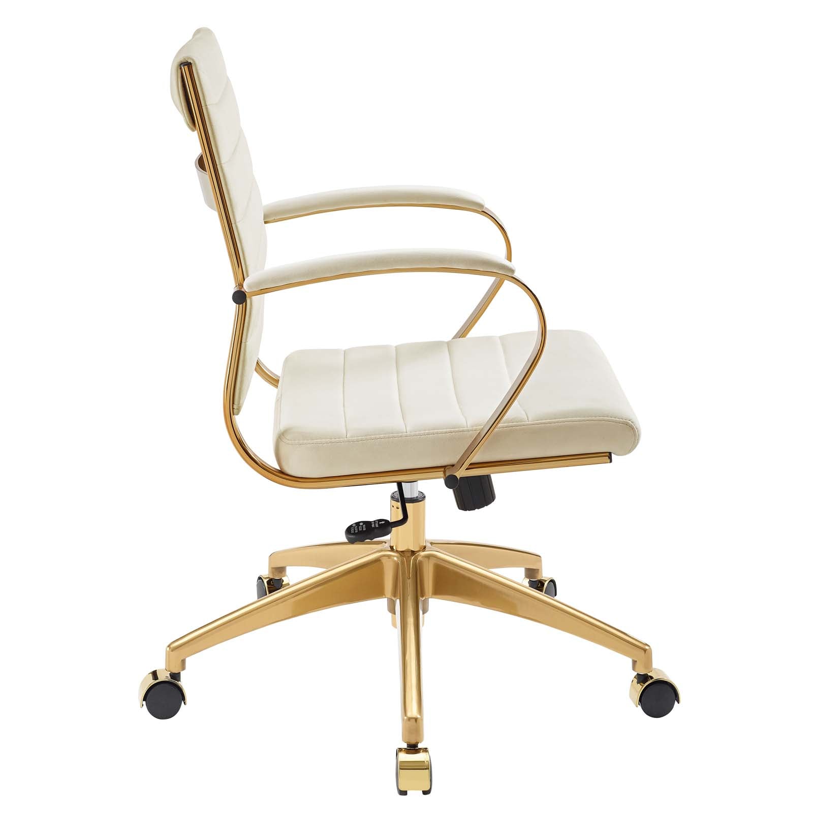 Modway Task Chairs - Jive Mid Back Performance Velvet Office Chair Ivory