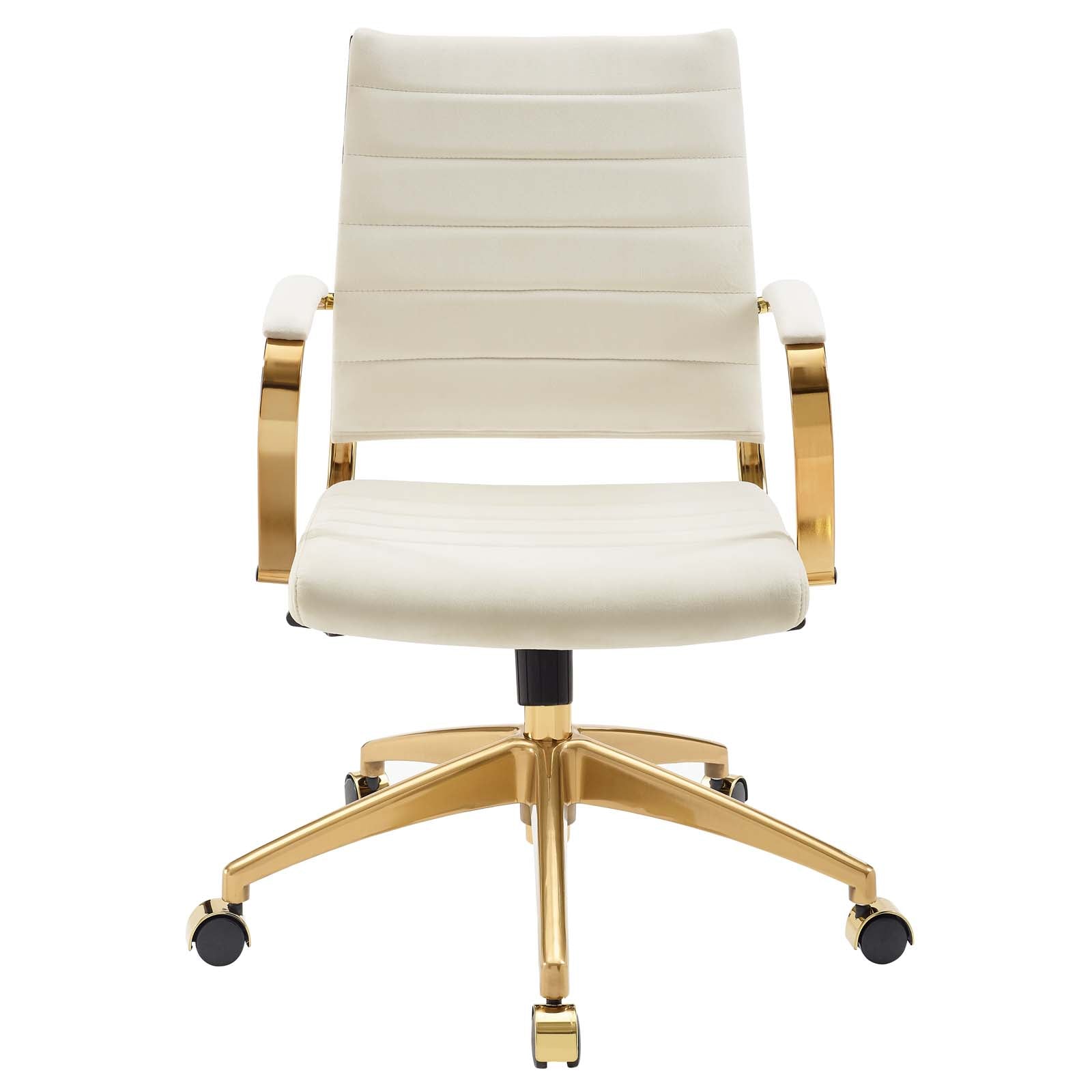 Modway Task Chairs - Jive Mid Back Performance Velvet Office Chair Ivory