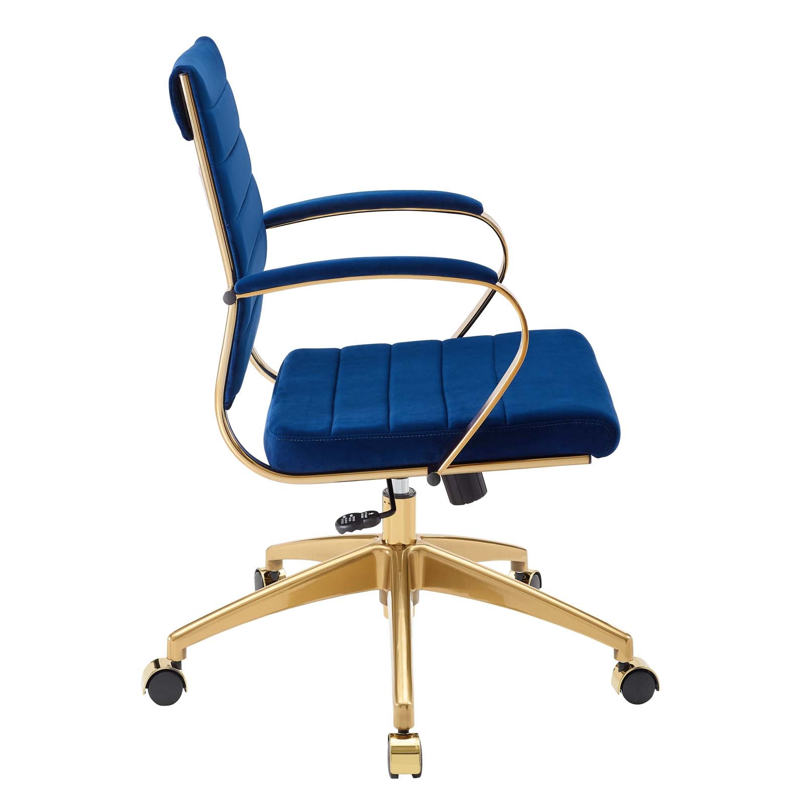 Modway Task Chairs - Jive Mid Back Performance Velvet Office Chair Navy