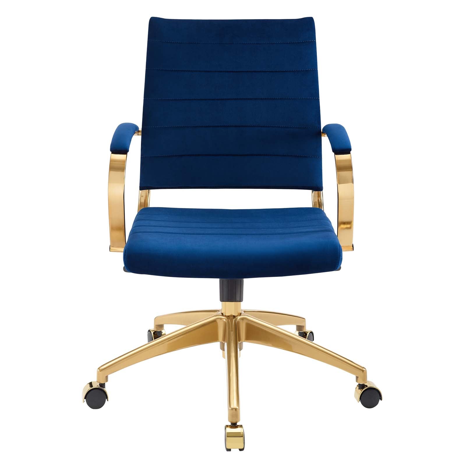 Modway Task Chairs - Jive Mid Back Performance Velvet Office Chair Navy
