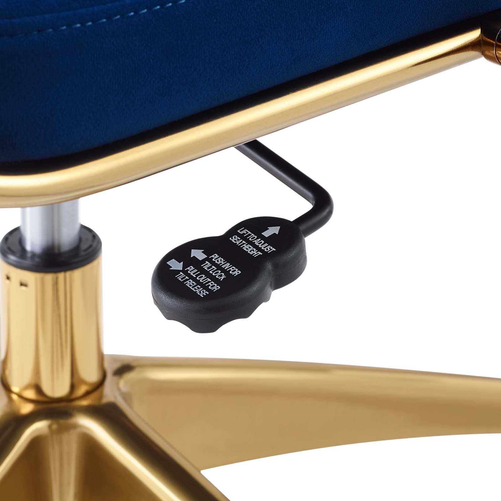 Modway Task Chairs - Jive Mid Back Performance Velvet Office Chair Navy