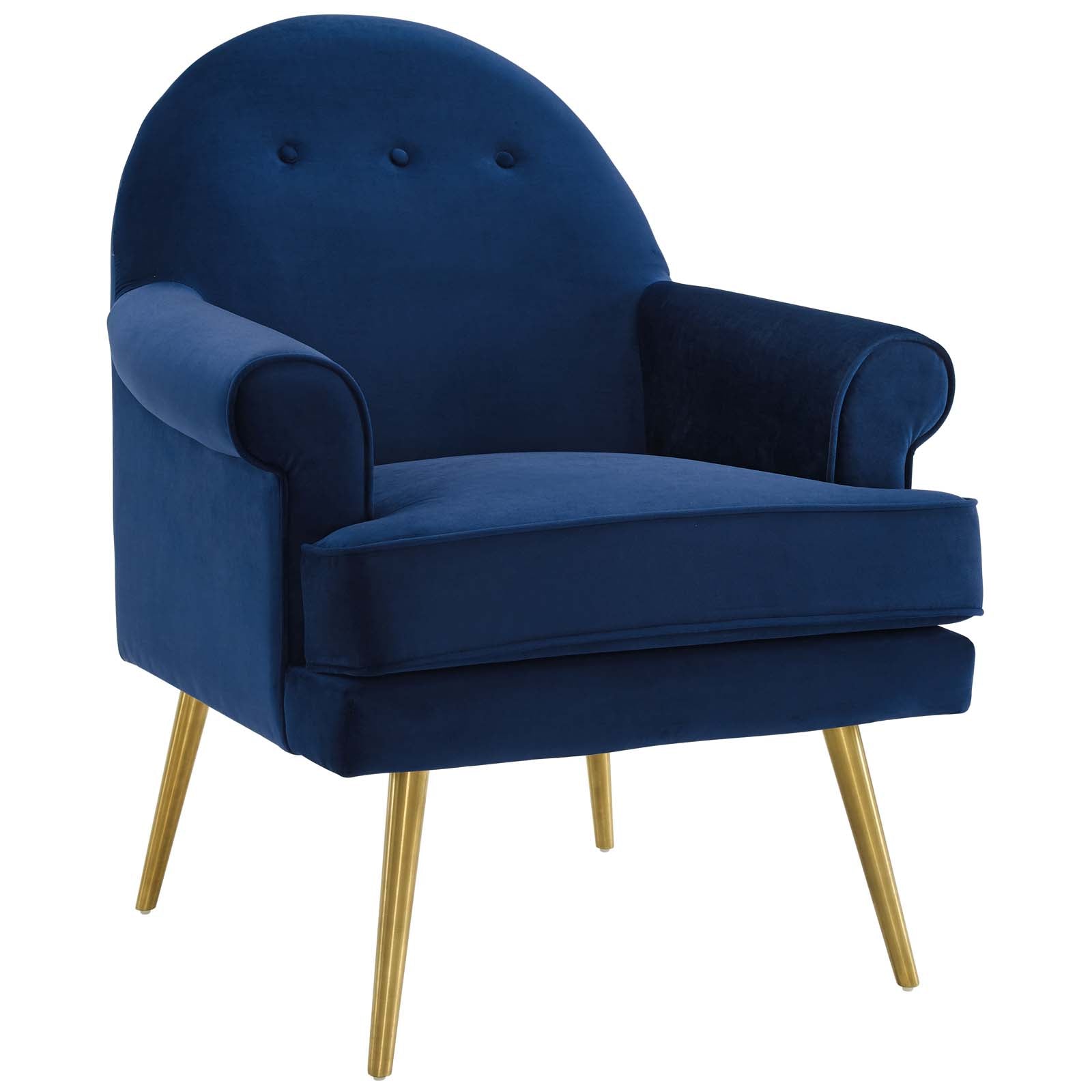 Modway Chairs - Revive Armchair Performance Velvet Navy ( Set of 2 )