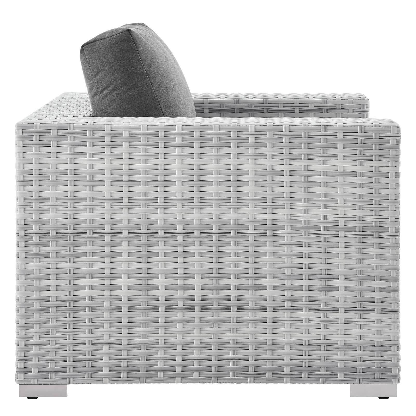 Modway Outdoor Chairs - Convene Outdoor Patio Armchair Light Gray Charcoal
