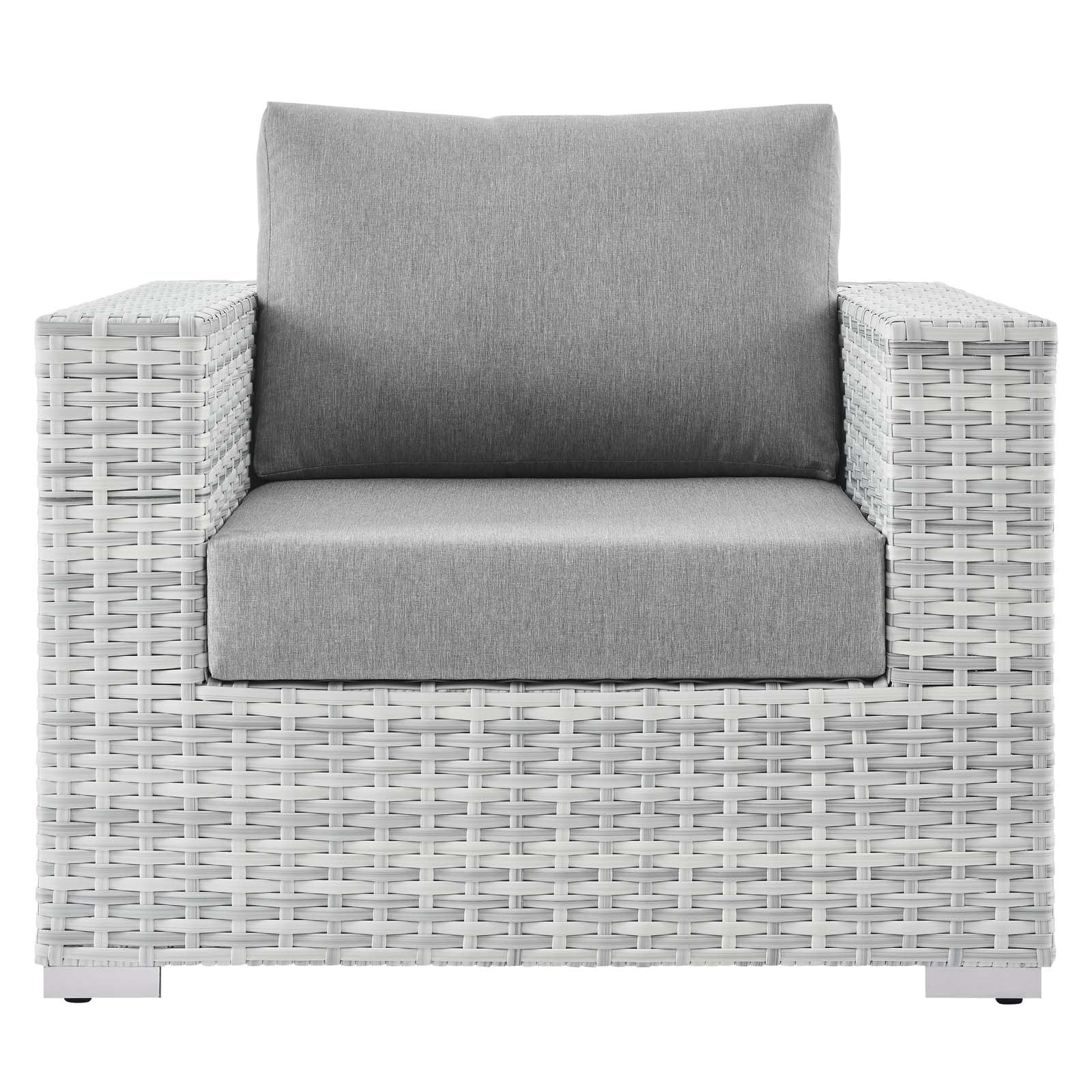 Modway Outdoor Chairs - Convene Outdoor Patio Armchair Light Gray