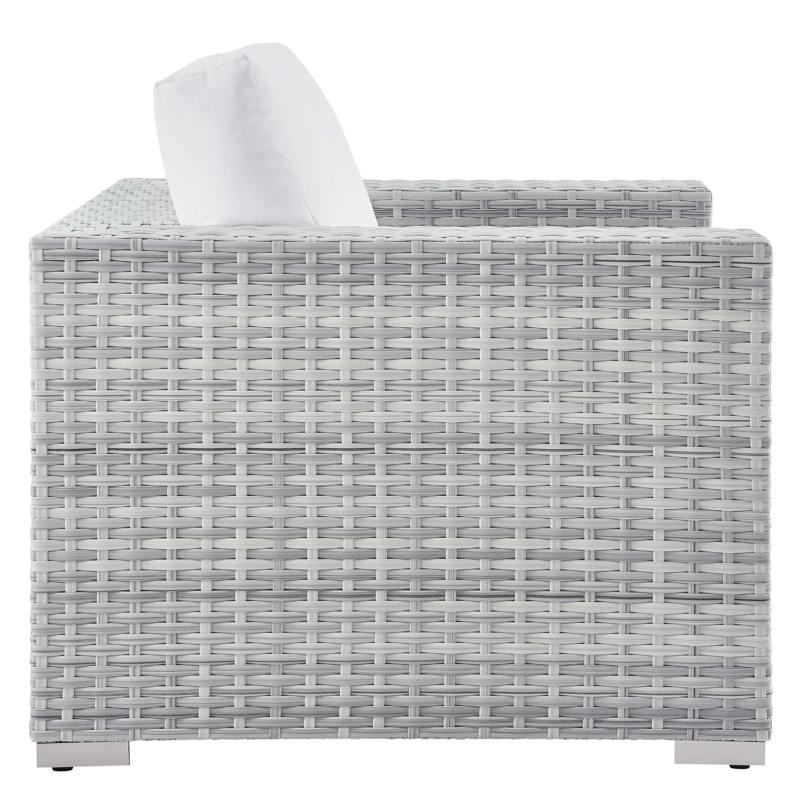 Modway Outdoor Chairs - Convene Outdoor Patio Armchair Light Gray White