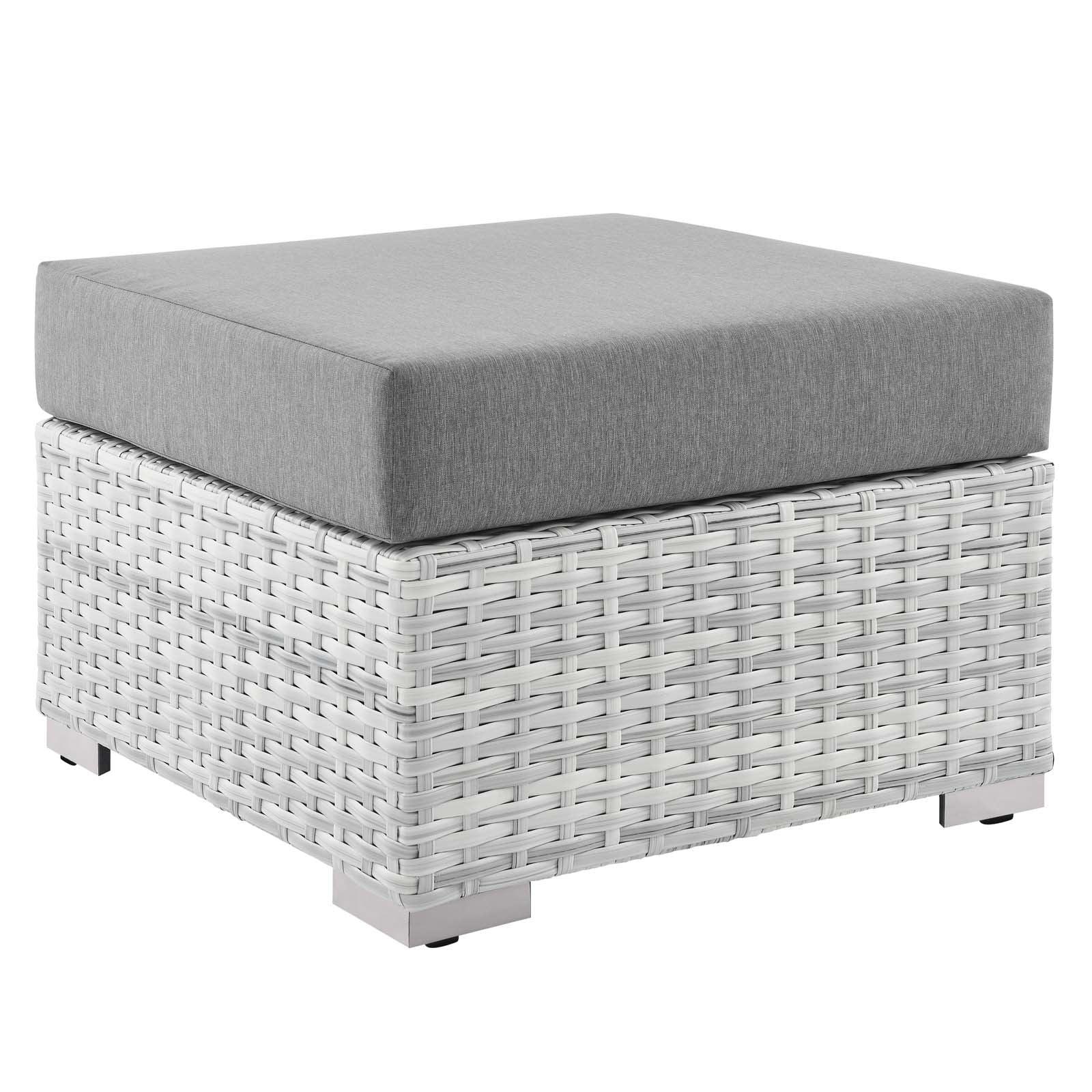 Modway Outdoor Ottomans - Convene Outdoor Patio Ottoman Light Gray