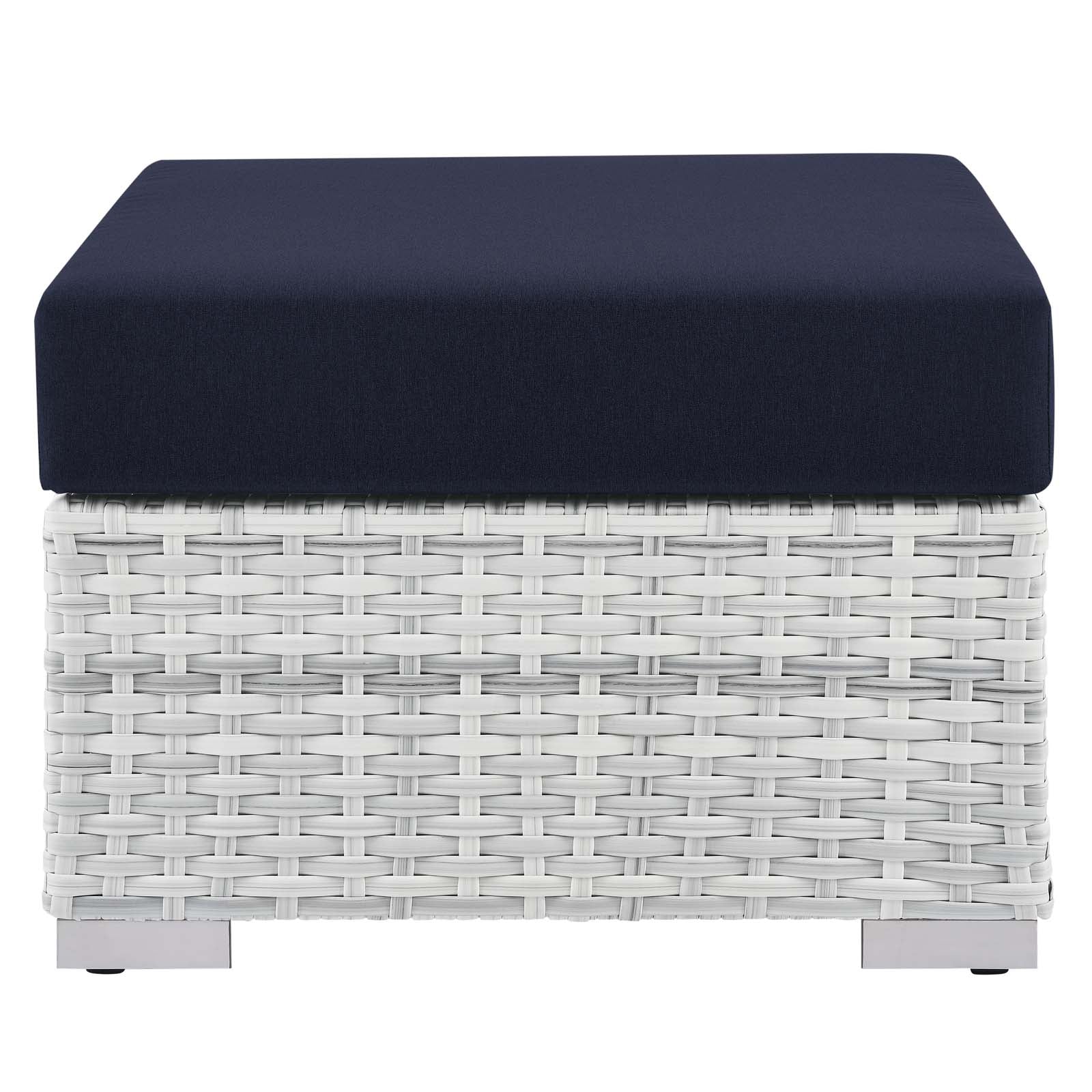 Modway Outdoor Sofas - Convene-Outdoor-Patio-Ottoman-Light-Gray-Navy