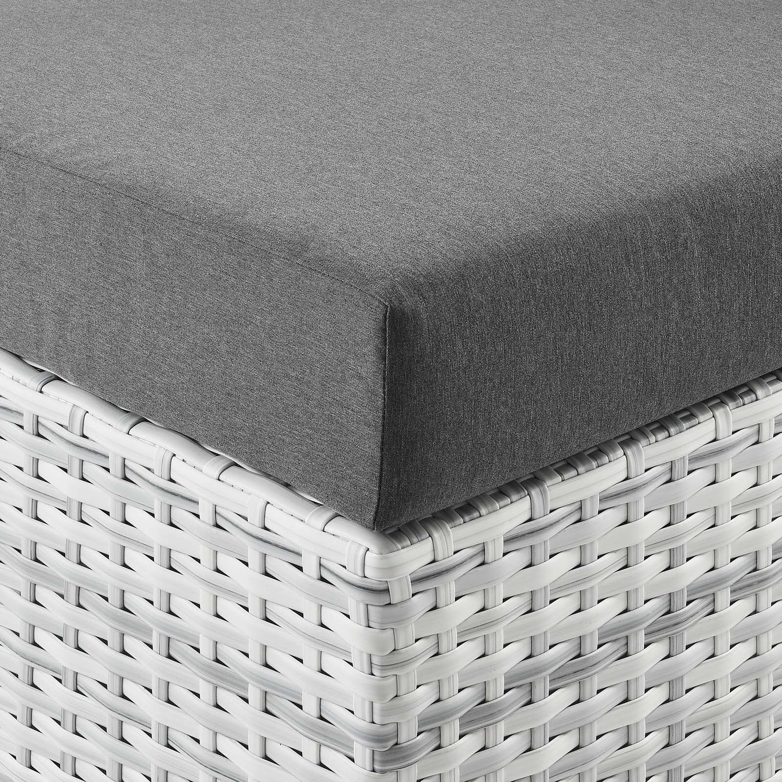 Modway Outdoor Sofas - Convene Outdoor Patio Right Chaise Light Gray Charcoal