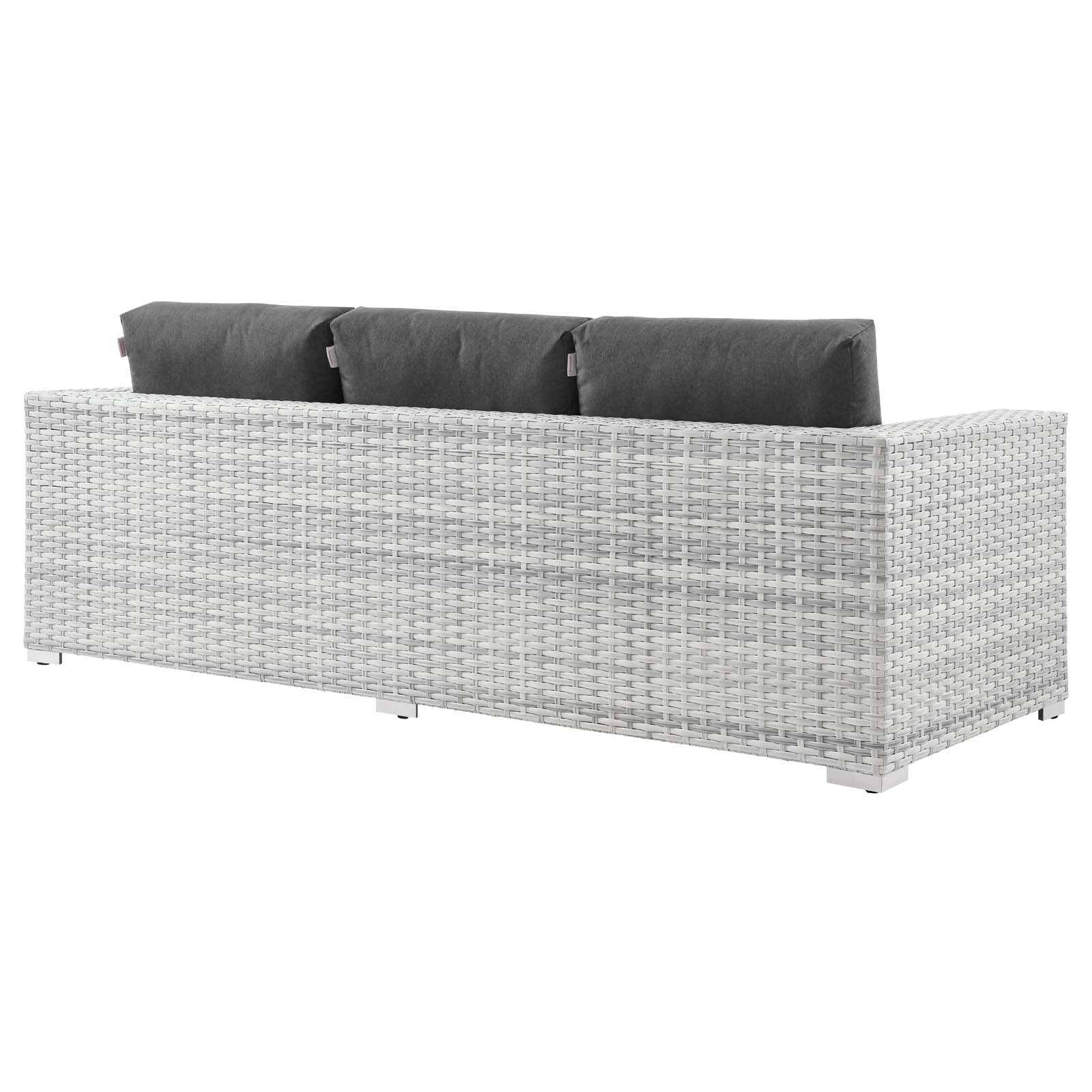 Modway Outdoor Sofas - Convene Outdoor Patio Sofa Light Gray Charcoal