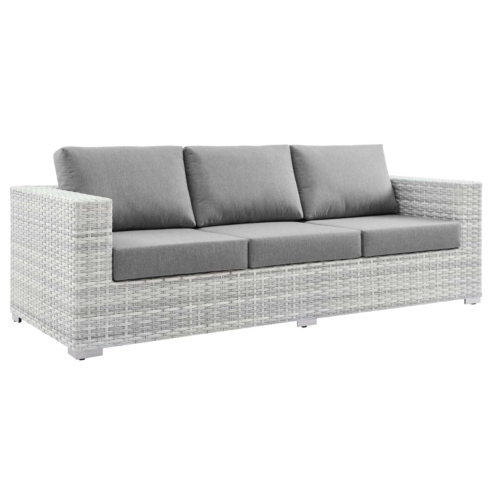 Modway Outdoor Sofas - Convene-Outdoor-Patio-Sofa-Light-Gray-Gray