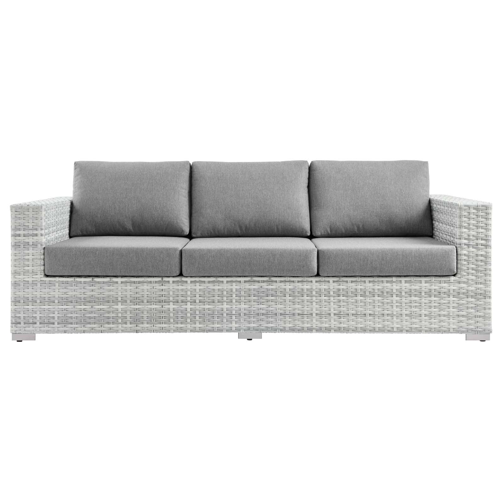 Modway Outdoor Sofas - Convene-Outdoor-Patio-Sofa-Light-Gray-Gray