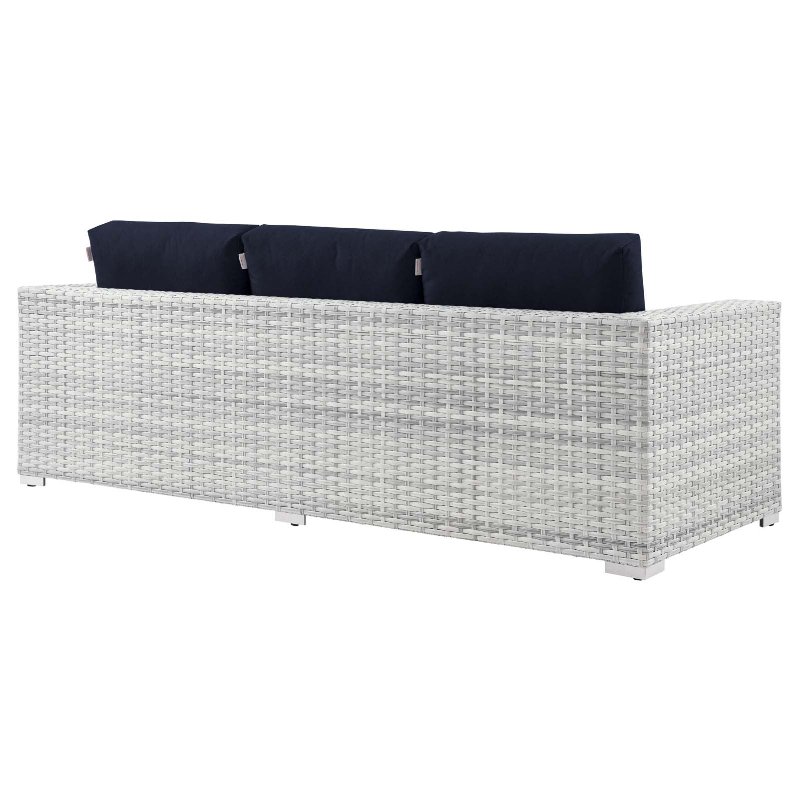 Modway Outdoor Sofas - Convene Outdoor Patio Sofa Light Gray Navy