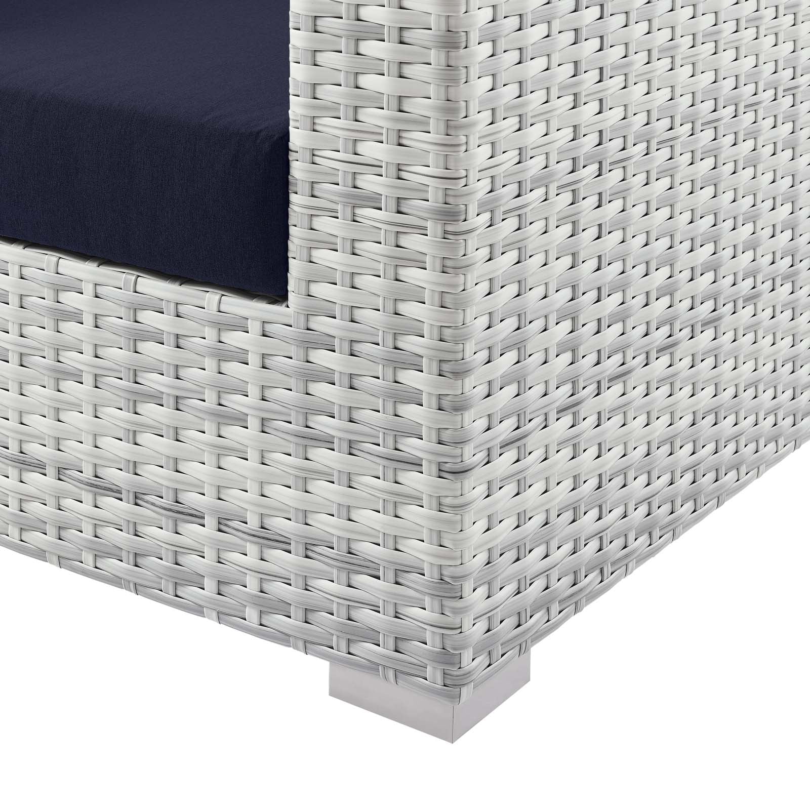 Modway Outdoor Sofas - Convene Outdoor Patio Sofa Light Gray Navy