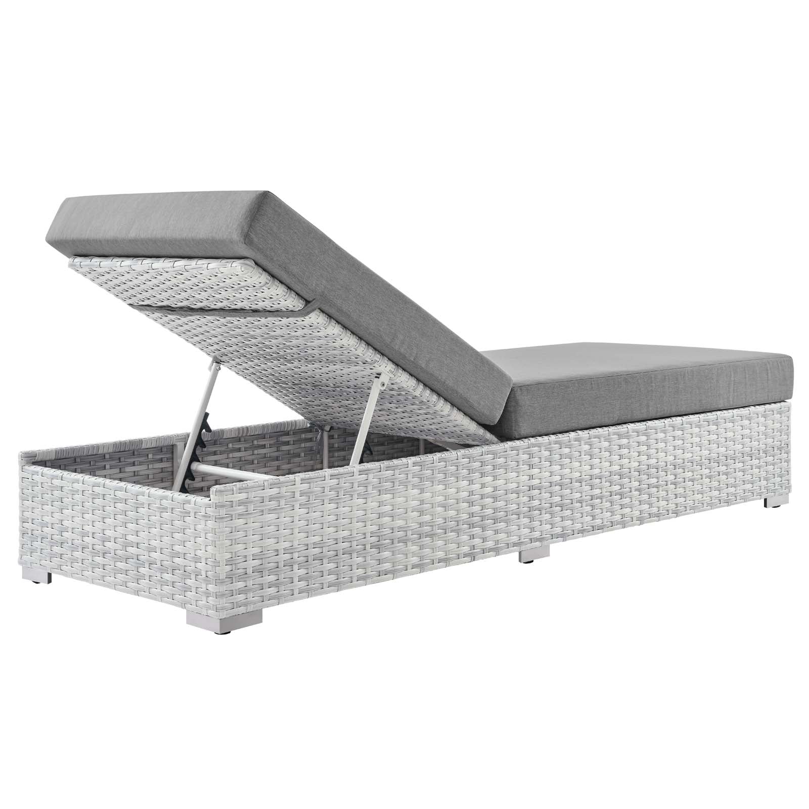 Modway Outdoor Conversation Sets - Convene-Outdoor-Patio-Chaise-Light-Gray-Gray
