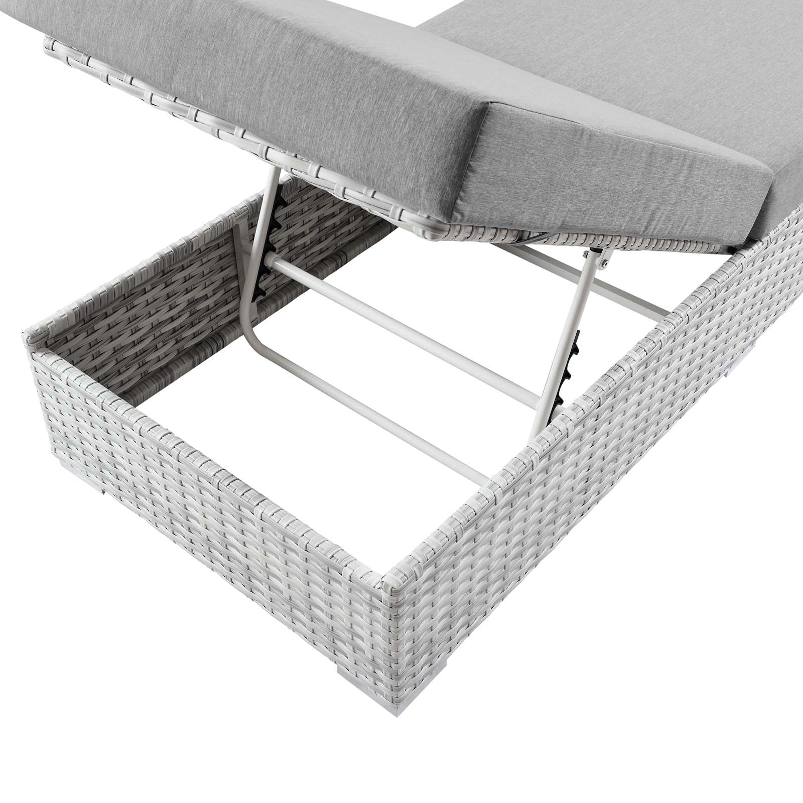 Modway Outdoor Conversation Sets - Convene-Outdoor-Patio-Chaise-Light-Gray-Gray