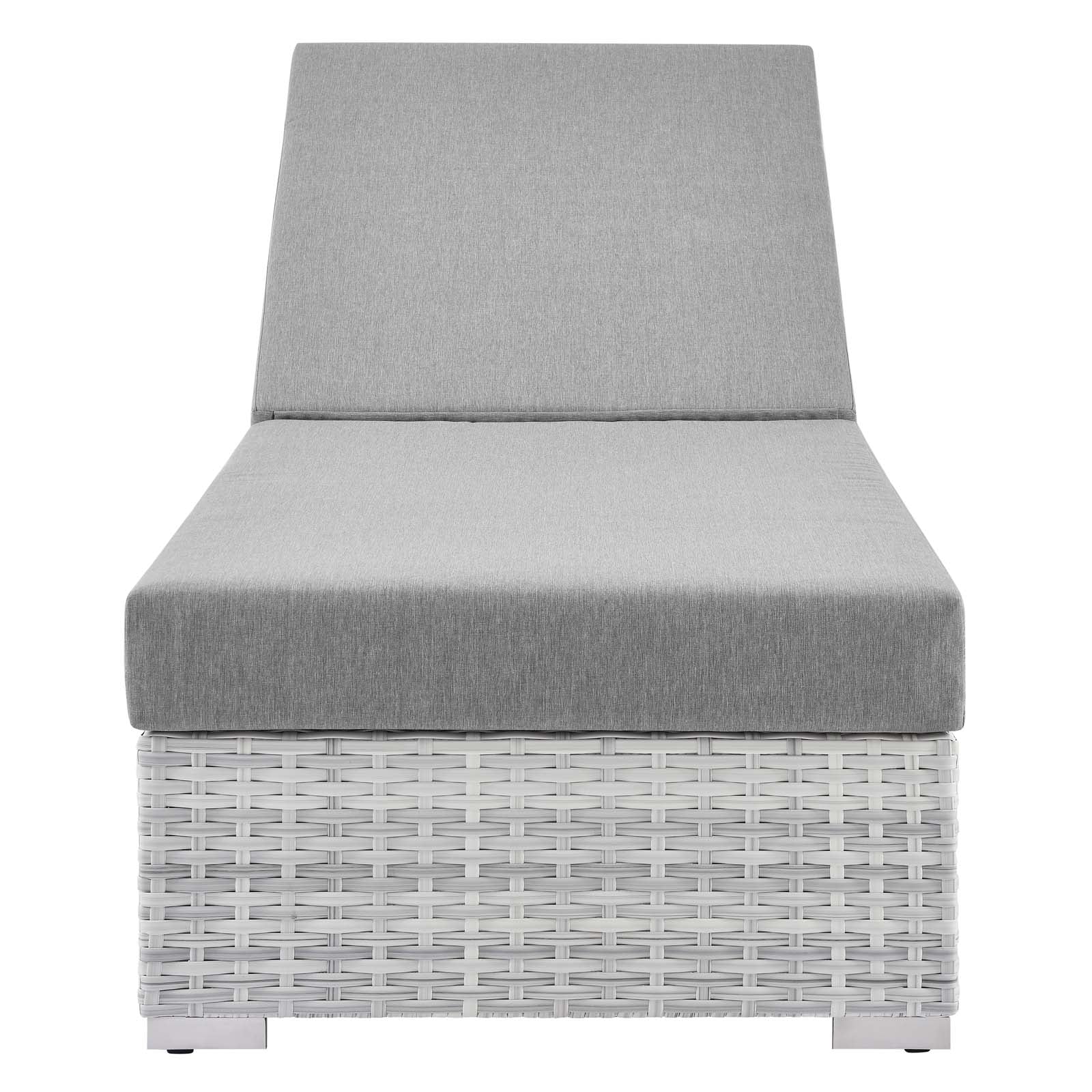 Modway Outdoor Conversation Sets - Convene-Outdoor-Patio-Chaise-Light-Gray-Gray