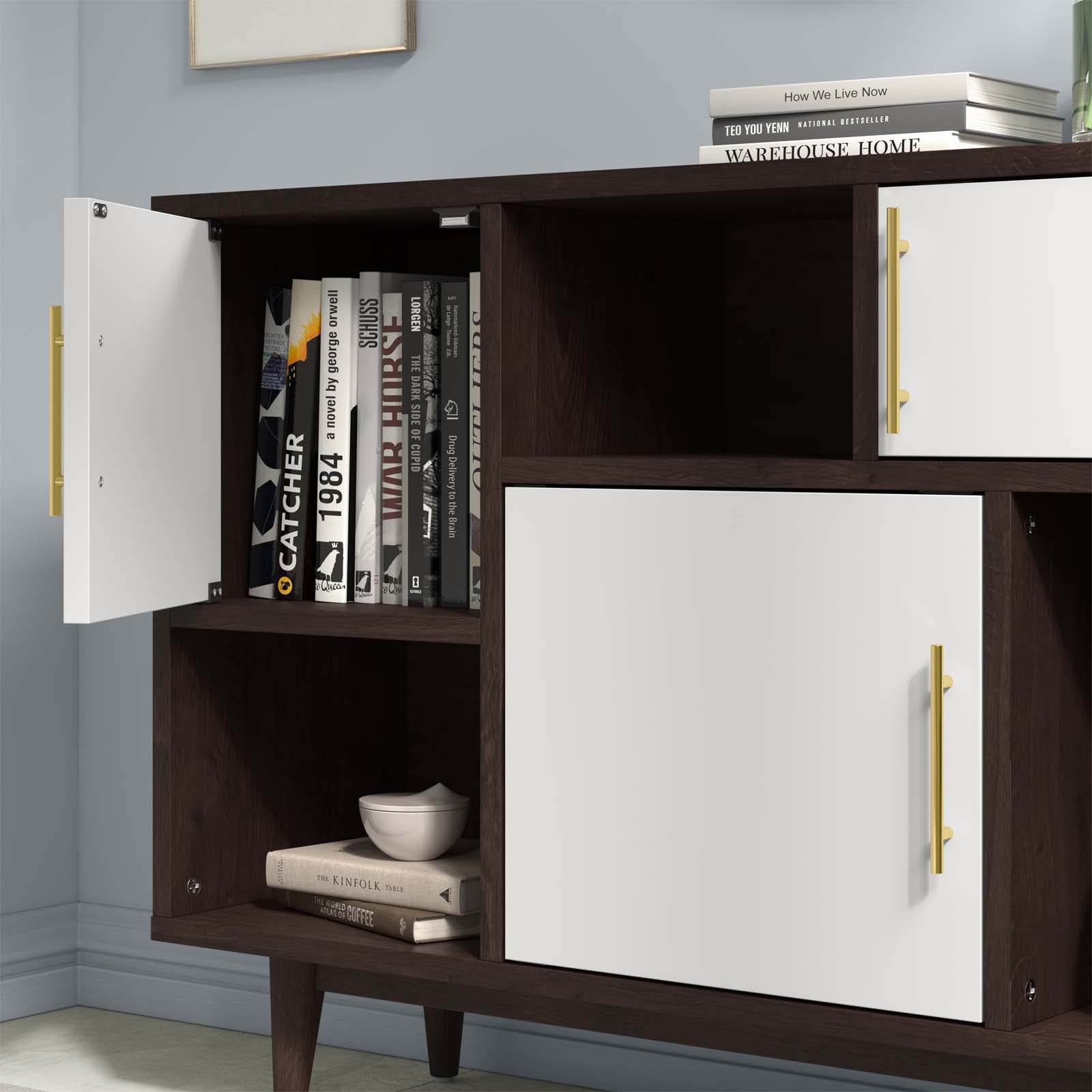 Modway Bookcases & Display Units - Daxton Display Stand Cappuccino White