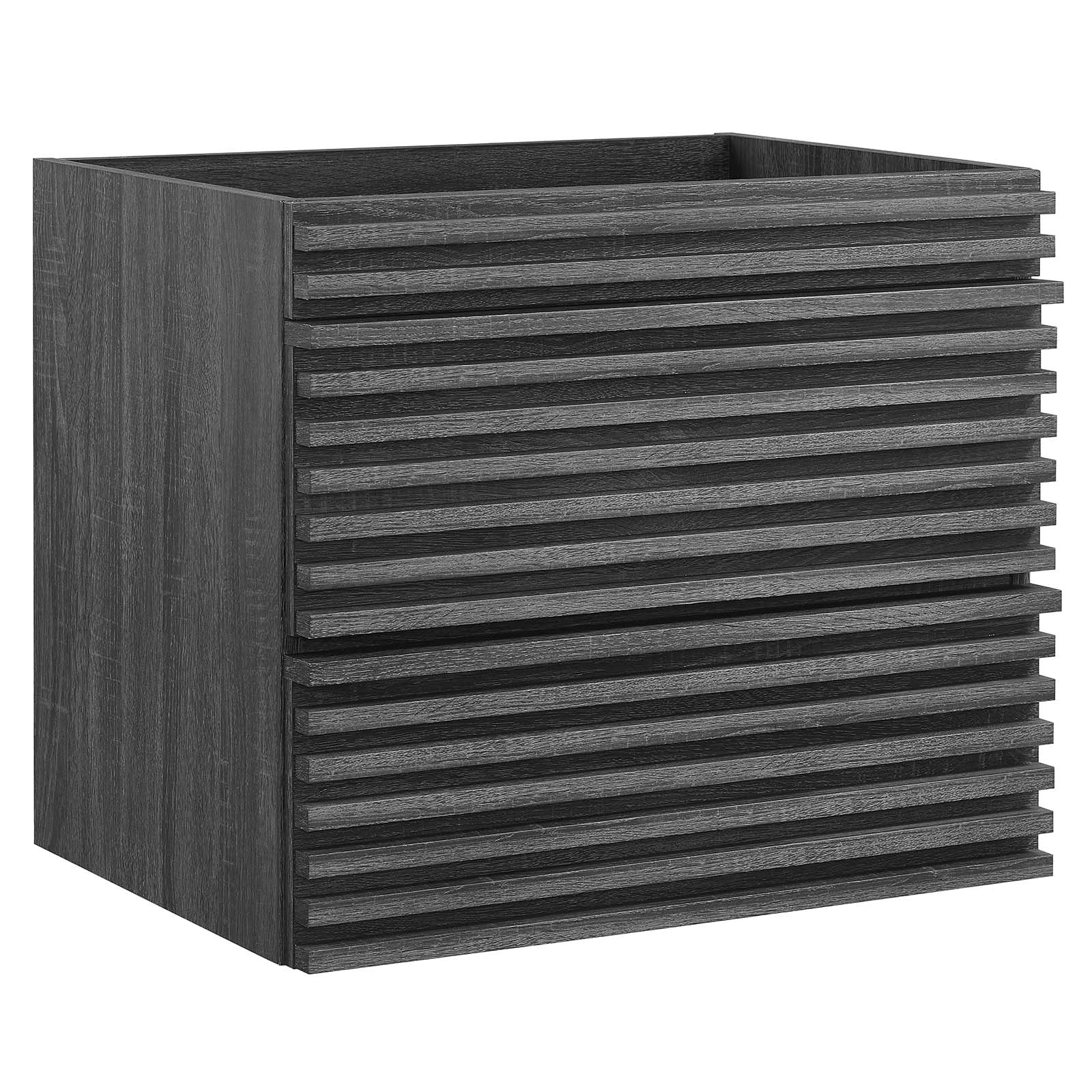 Modway Bathroom Vanity - Render 24" Wall-Mount Bathroom Vanity Cabinet Charcoal