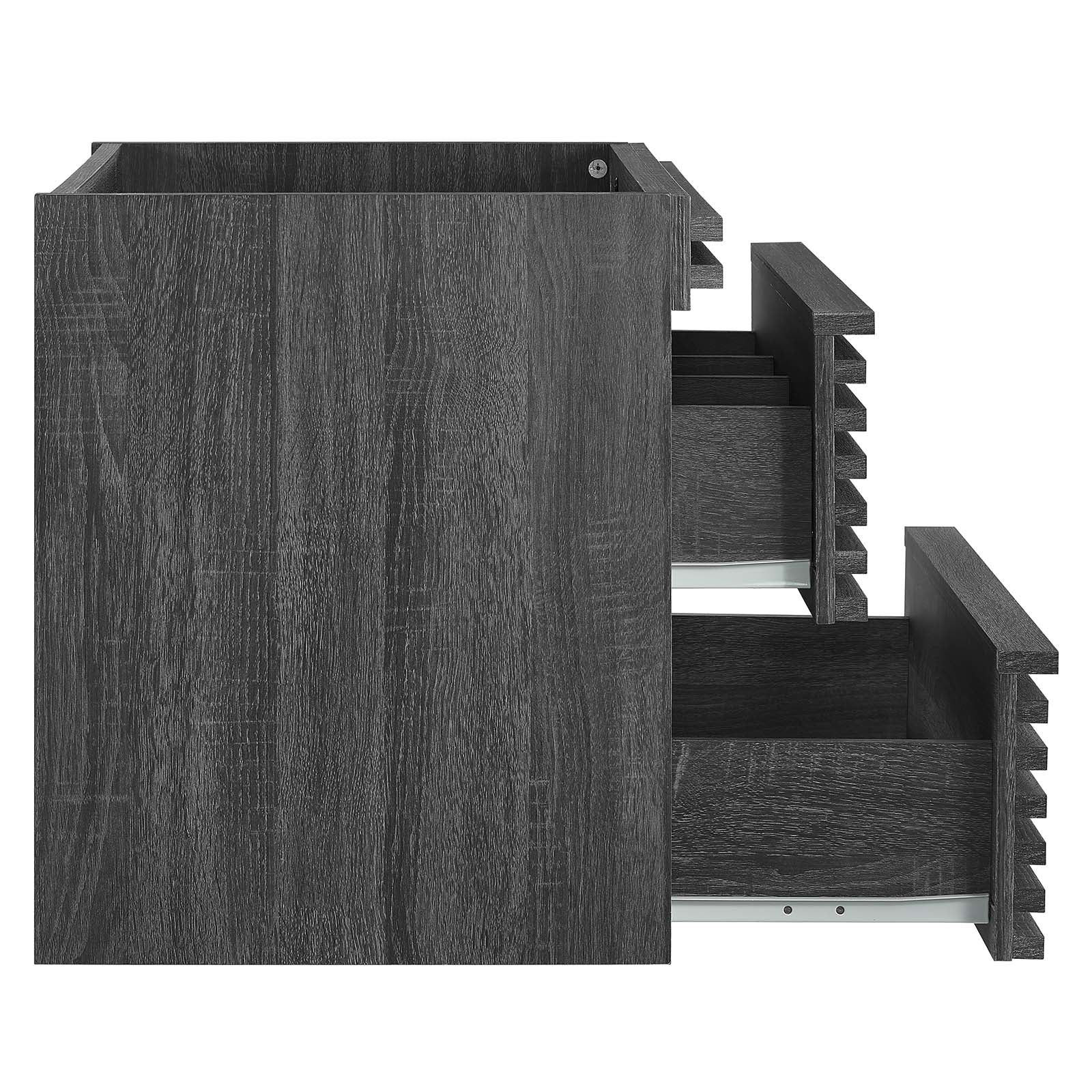 Modway Bathroom Vanity - Render 24" Wall-Mount Bathroom Vanity Cabinet Charcoal
