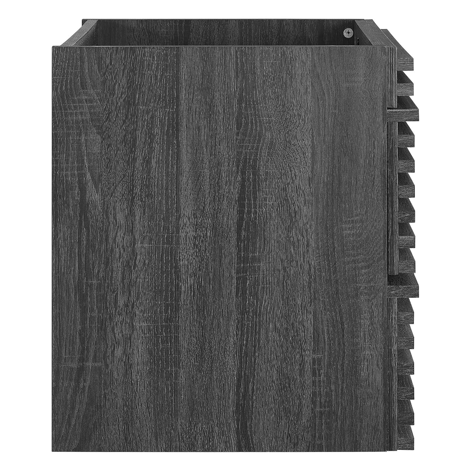 Modway Bathroom Vanity - Render 24" Wall-Mount Bathroom Vanity Cabinet Charcoal