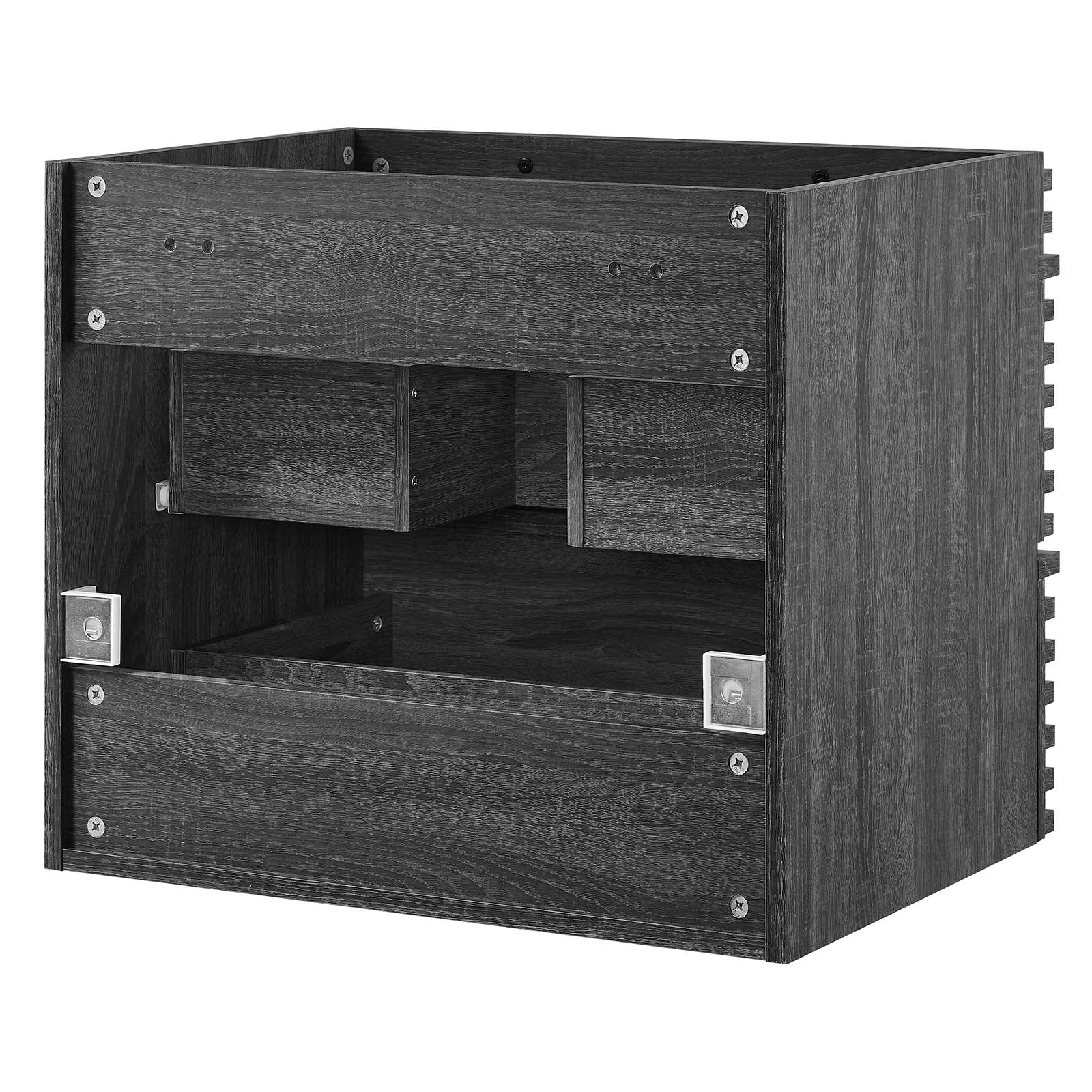Modway Bathroom Vanity - Render 24" Wall-Mount Bathroom Vanity Cabinet Charcoal