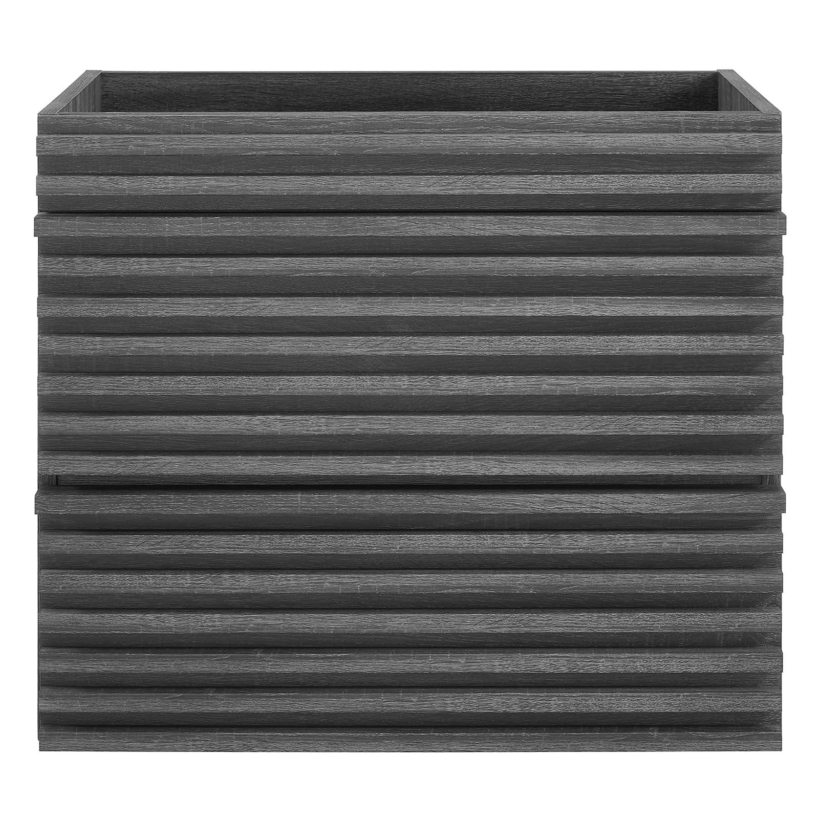 Modway Bathroom Vanity - Render 24" Wall-Mount Bathroom Vanity Cabinet Charcoal