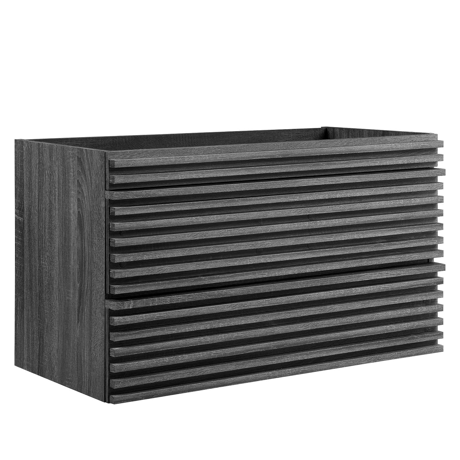 Modway Bathroom Vanity - Render 36" Wall-Mount Bathroom Vanity Cabinet Charcoal