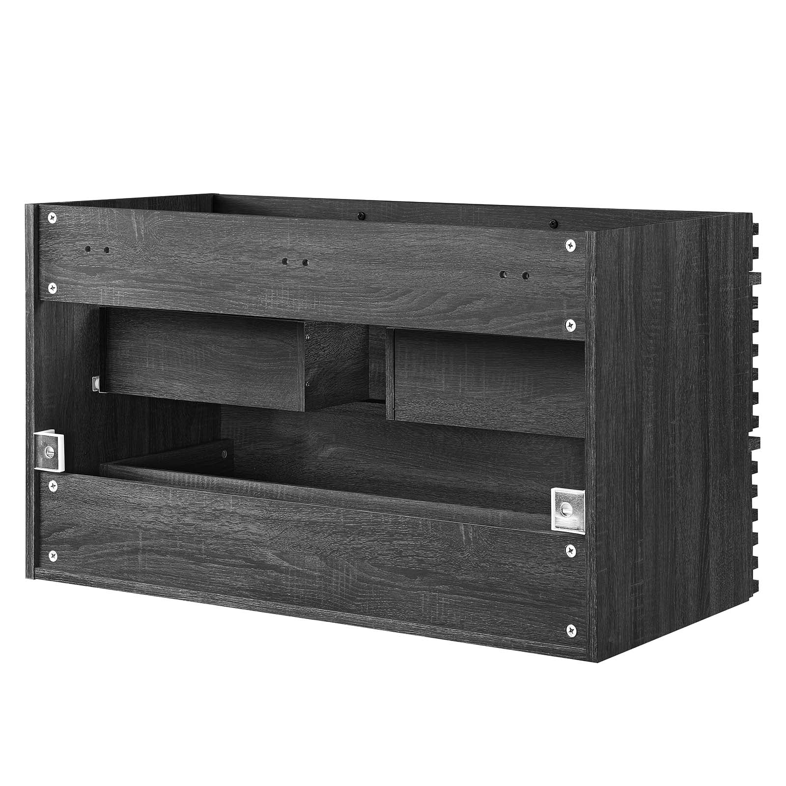 Modway Bathroom Vanity - Render 36" Wall-Mount Bathroom Vanity Cabinet Charcoal