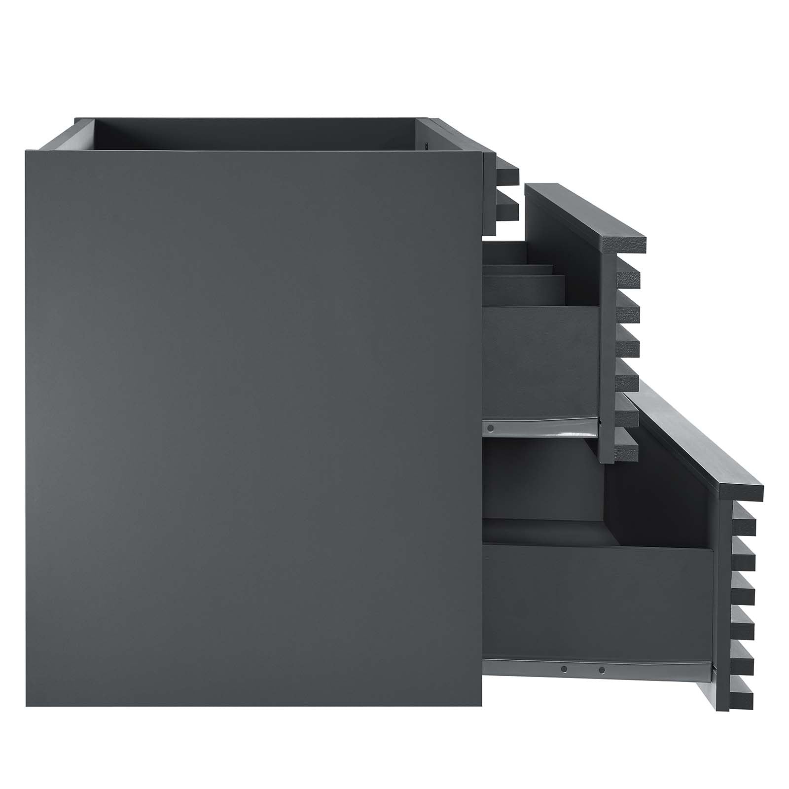 Modway Bathroom Vanity - Render 36" Wall-Mount Bathroom Vanity Cabinet Gray