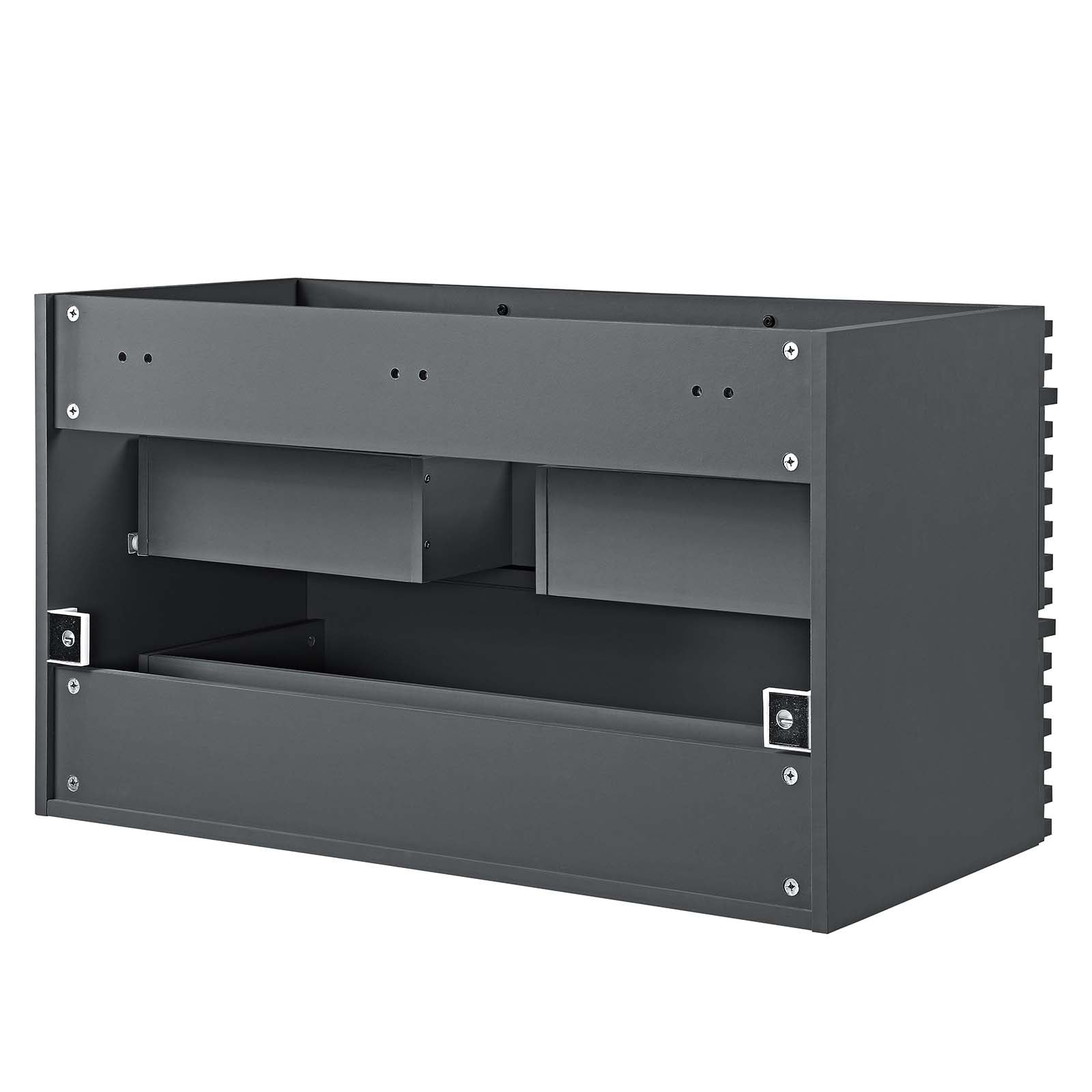 Modway Bathroom Vanity - Render 36" Wall-Mount Bathroom Vanity Cabinet Gray