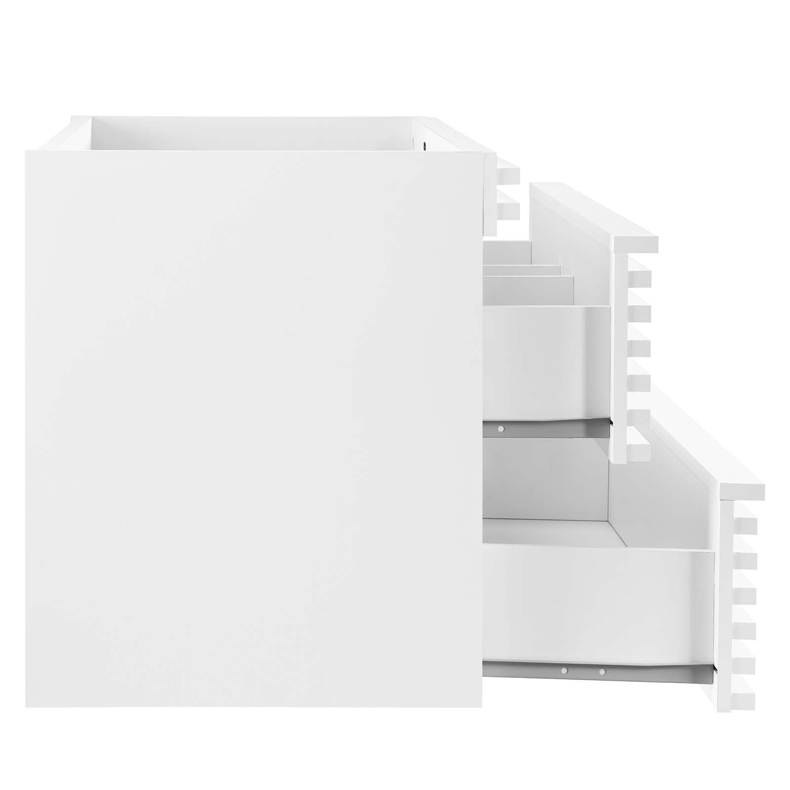 Modway Bathroom Vanity - Render 36" Wall-Mount Bathroom Vanity Cabinet White