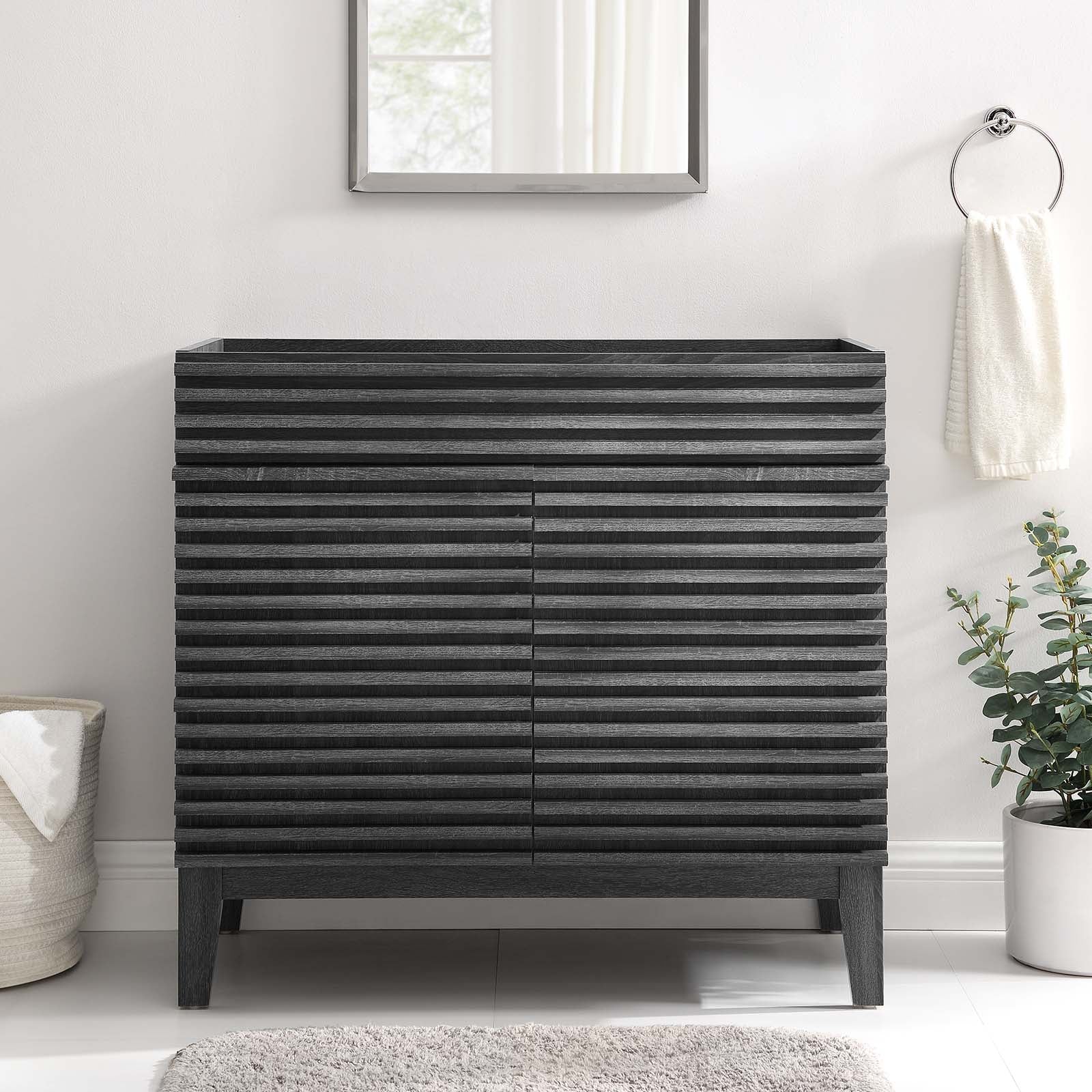 Modway Bathroom Vanity - Render 36" Bathroom Vanity Cabinet Charcoal