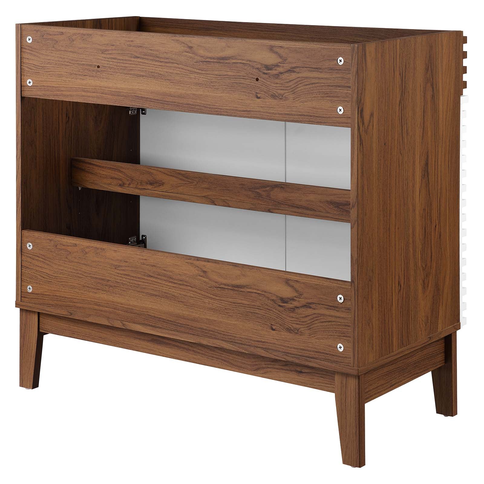 Modway Bathroom Vanity - Render 36" Bathroom Vanity Cabinet White Walnut