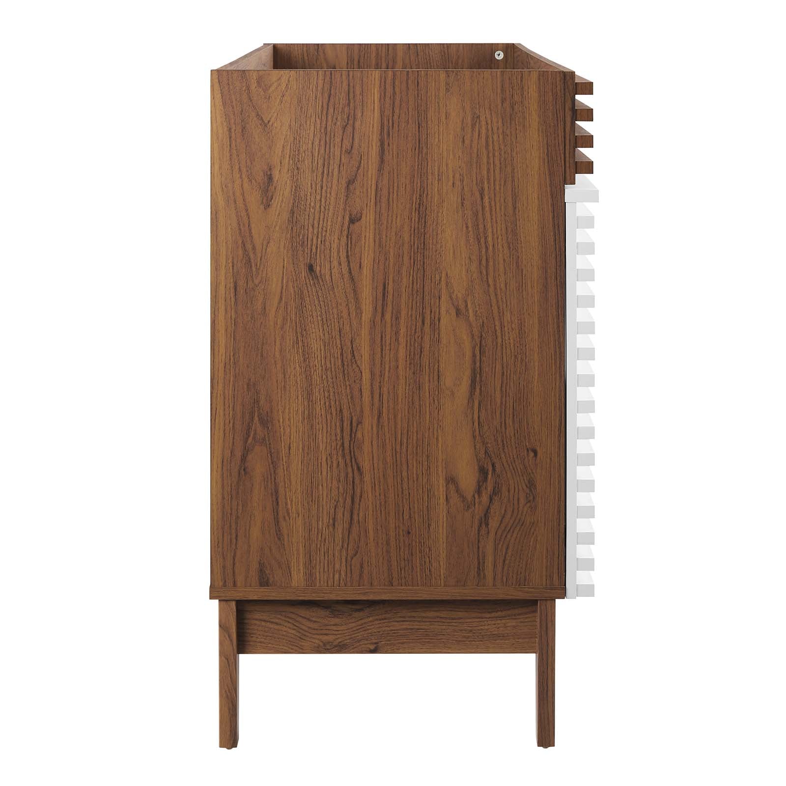 Modway Bathroom Vanity - Render 48" Single Bathroom Vanity Cabinet White Walnut