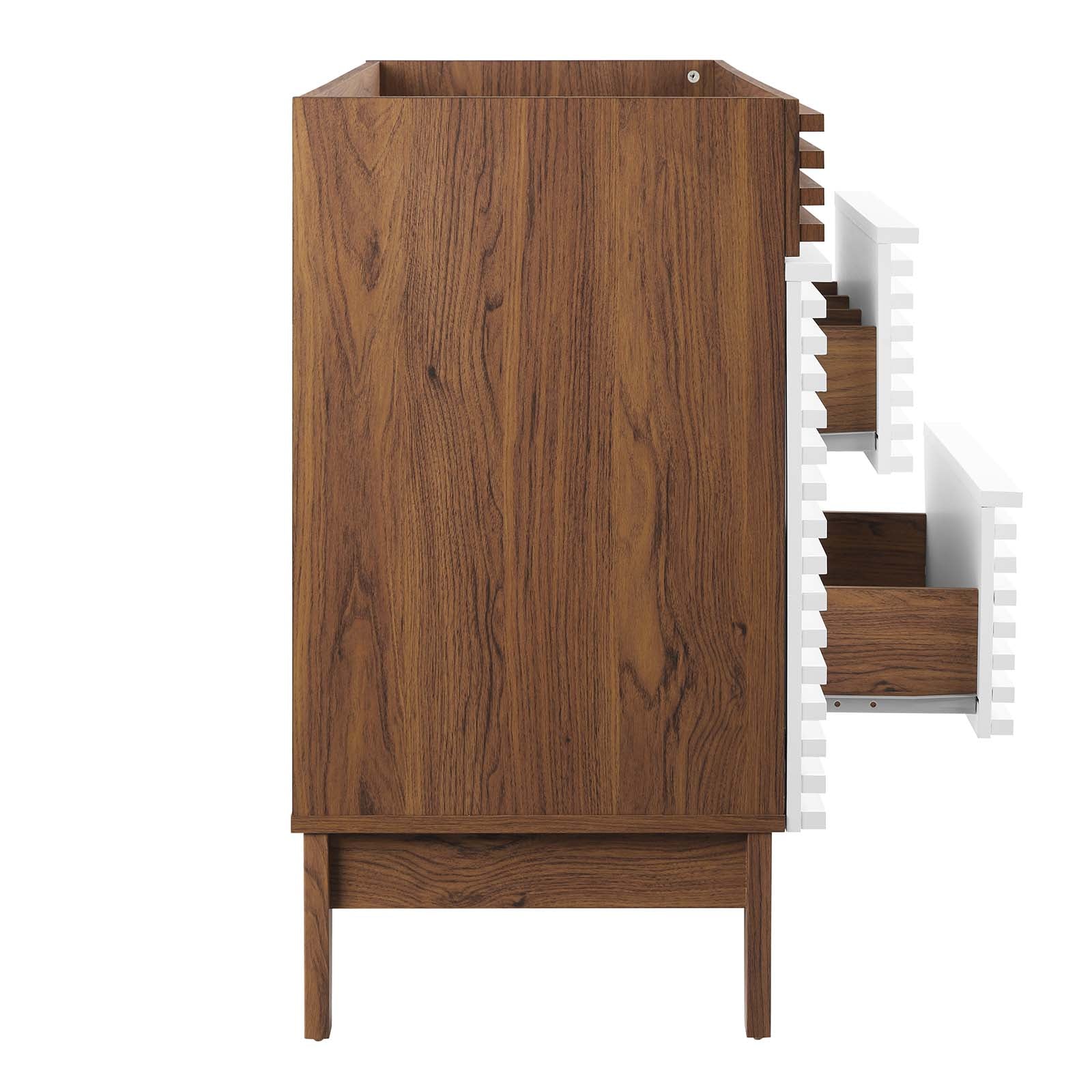 Modway Bathroom Vanity - Render 48" Single Bathroom Vanity Cabinet White Walnut