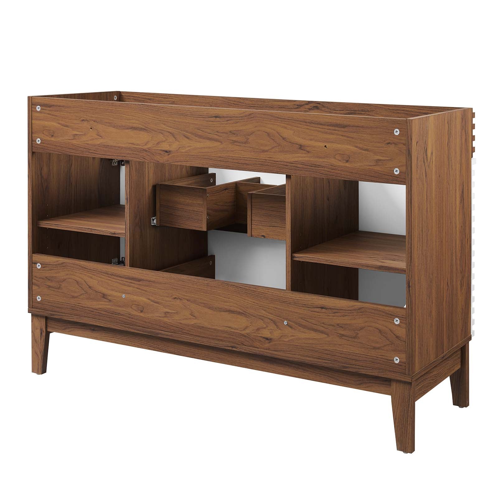 Modway Bathroom Vanity - Render 48" Single Bathroom Vanity Cabinet White Walnut