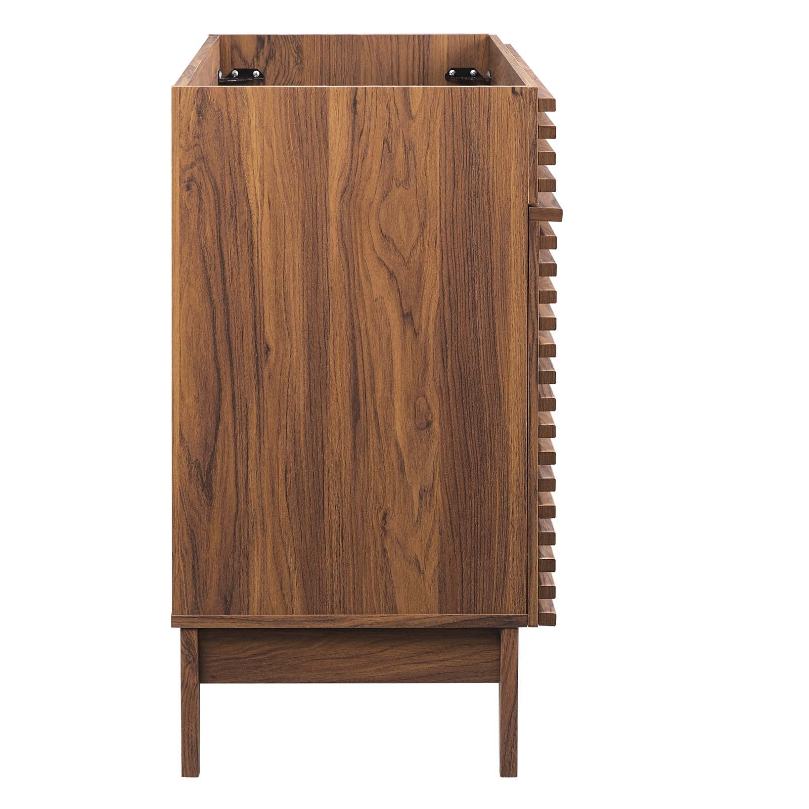 Modway Bathroom Vanity - Render 48" Double Bathroom Vanity Cabinet Walnut