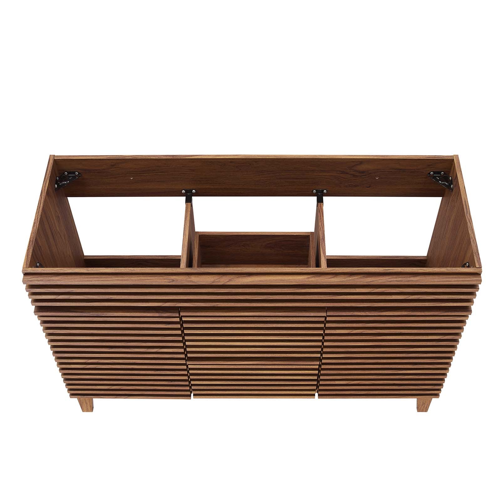 Modway Bathroom Vanity - Render 48" Double Bathroom Vanity Cabinet Walnut