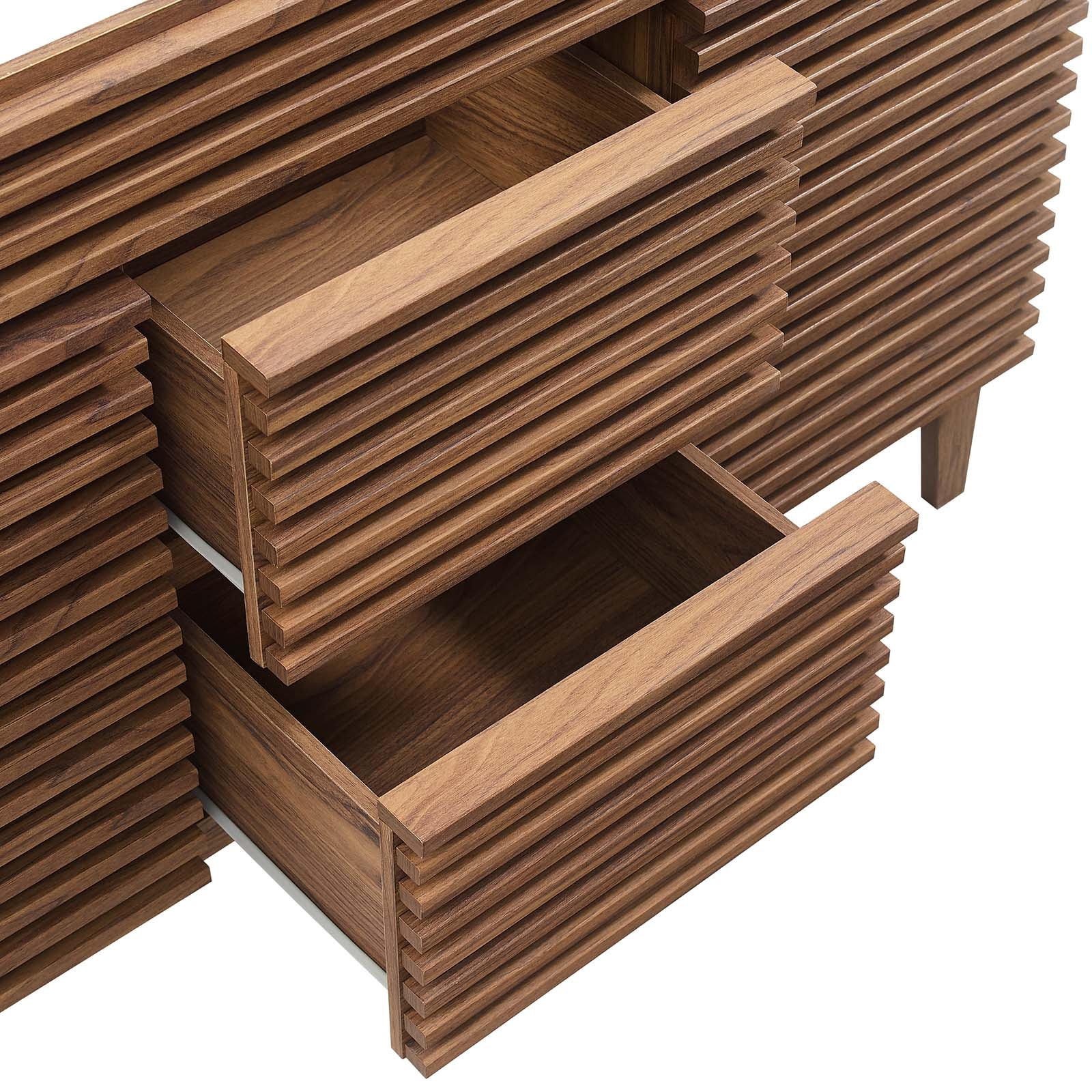 Modway Bathroom Vanity - Render 48" Double Bathroom Vanity Cabinet Walnut
