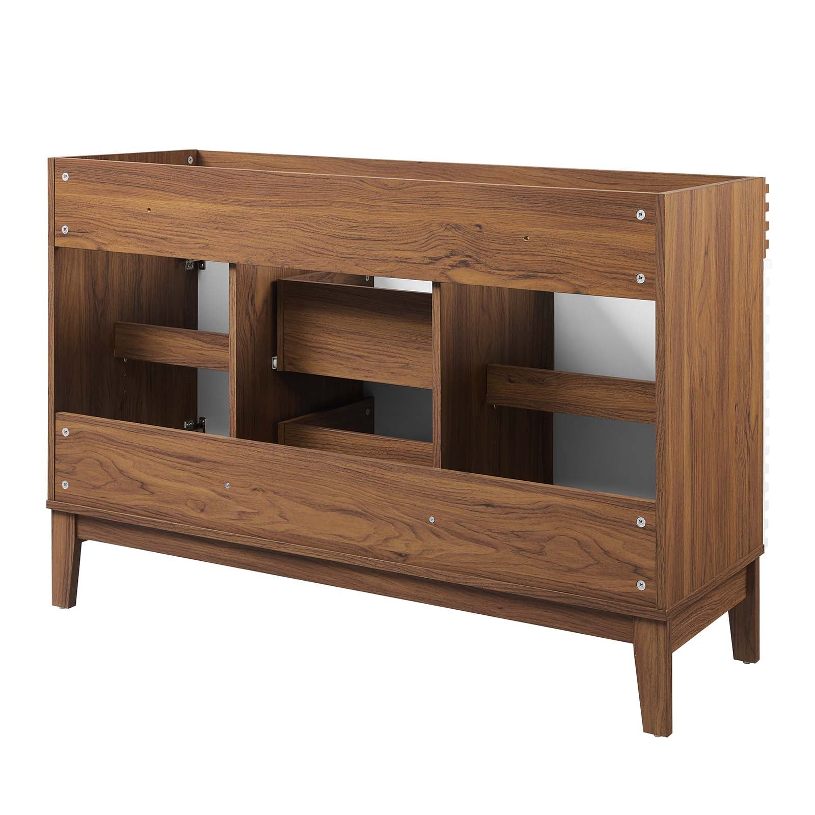 Modway Bathroom Vanity - Render 48" Double Bathroom Vanity Cabinet White Walnut
