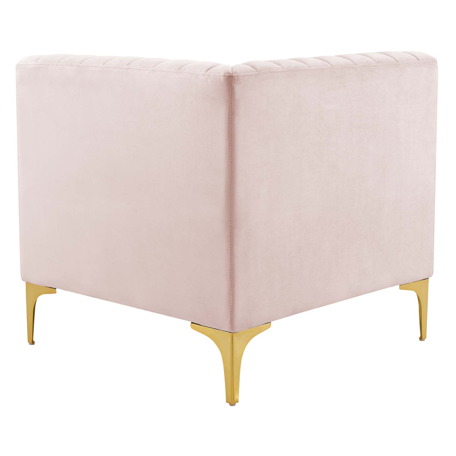 Modway Sofas & Couches - Triumph Channel Tufted Performance Velvet 3-Seater Sofa Pink