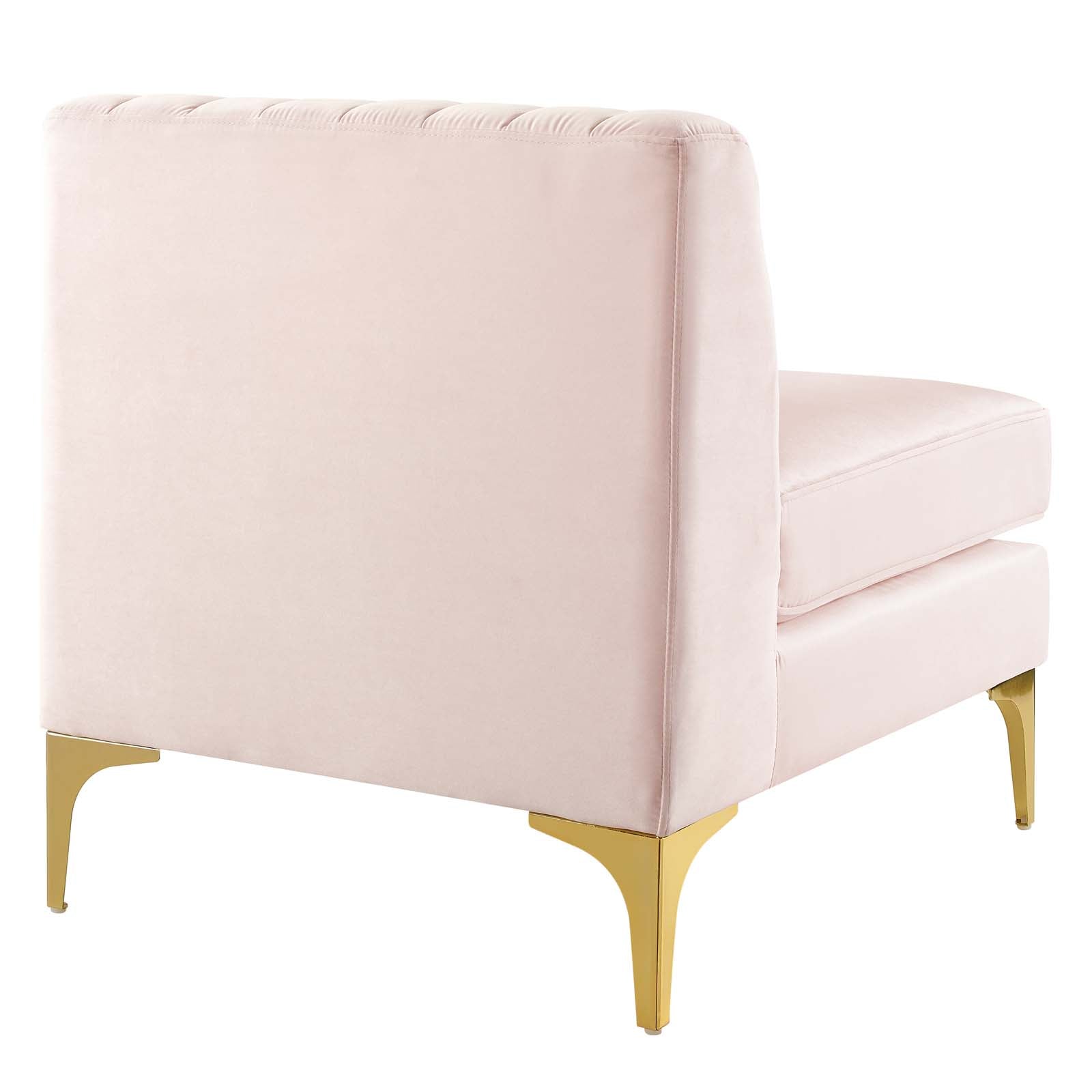 Modway Sofas & Couches - Triumph Channel Tufted Performance Velvet 3-Seater Sofa Pink