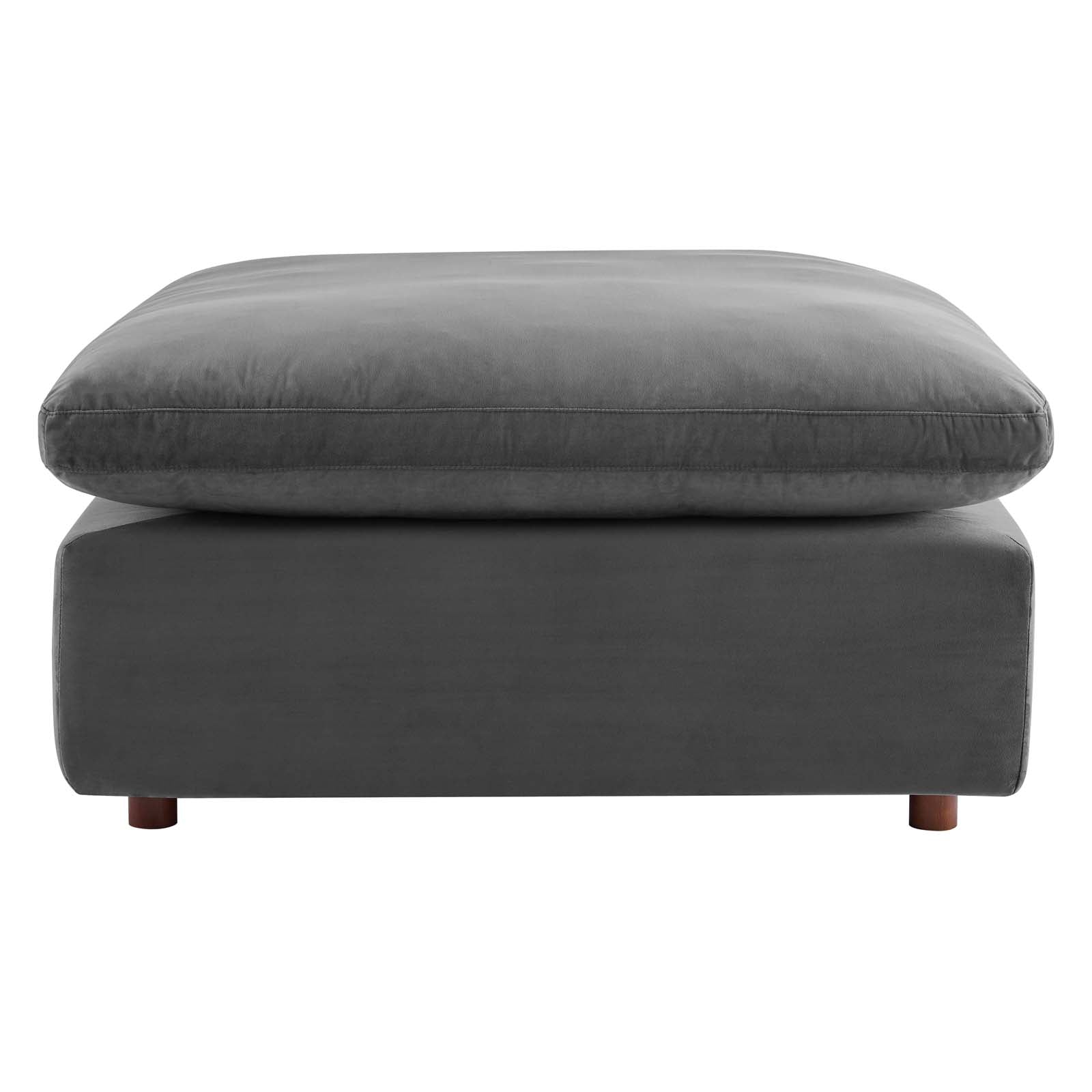 Modway Ottomans & Stools - Commix Down Filled Overstuffed Performance Velvet Ottoman Gray