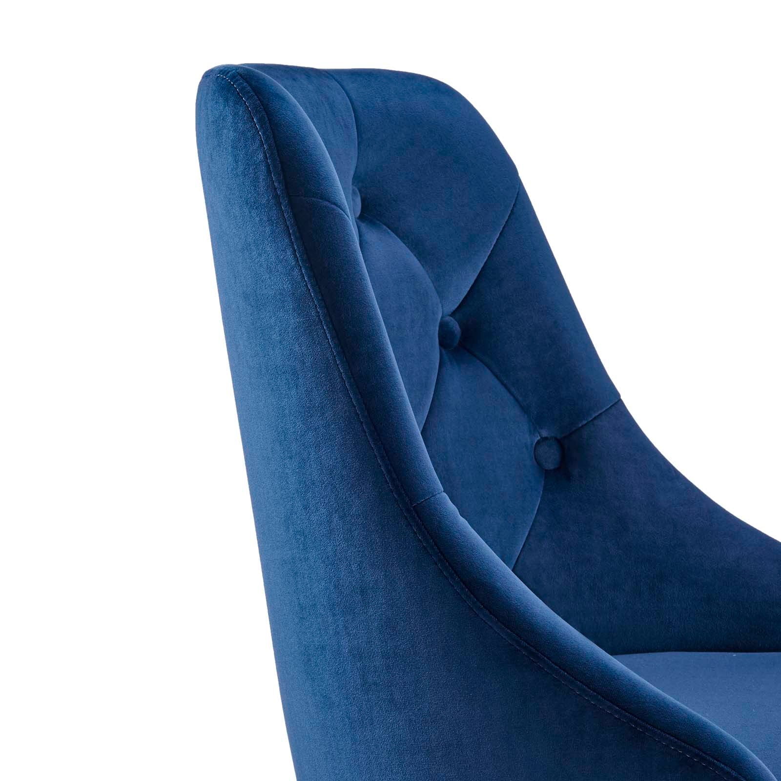 Modway Task Chairs - Distinct Tufted Swivel Performance Velvet Office Chair Gold Navy