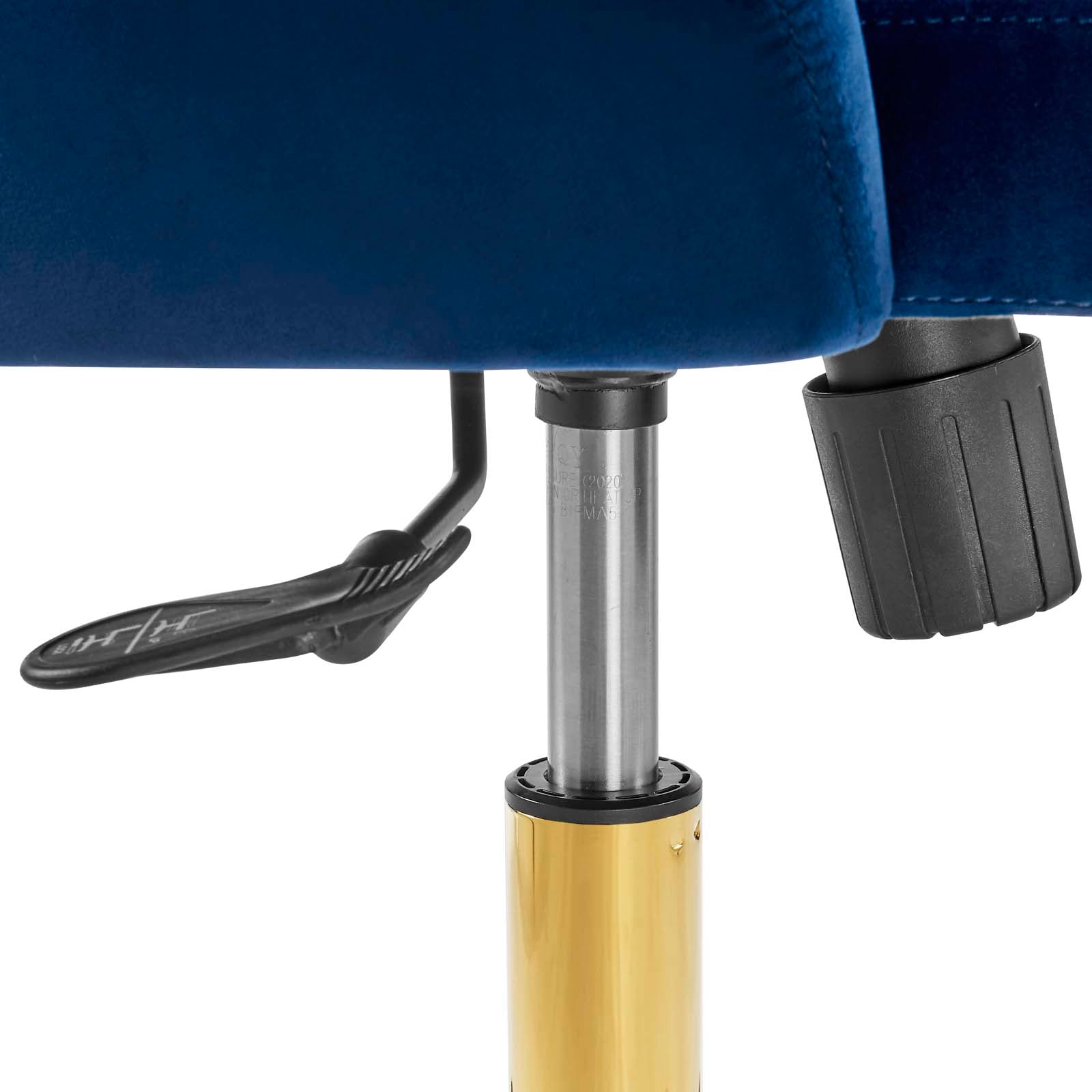 Modway Task Chairs - Distinct Tufted Swivel Performance Velvet Office Chair Gold Navy