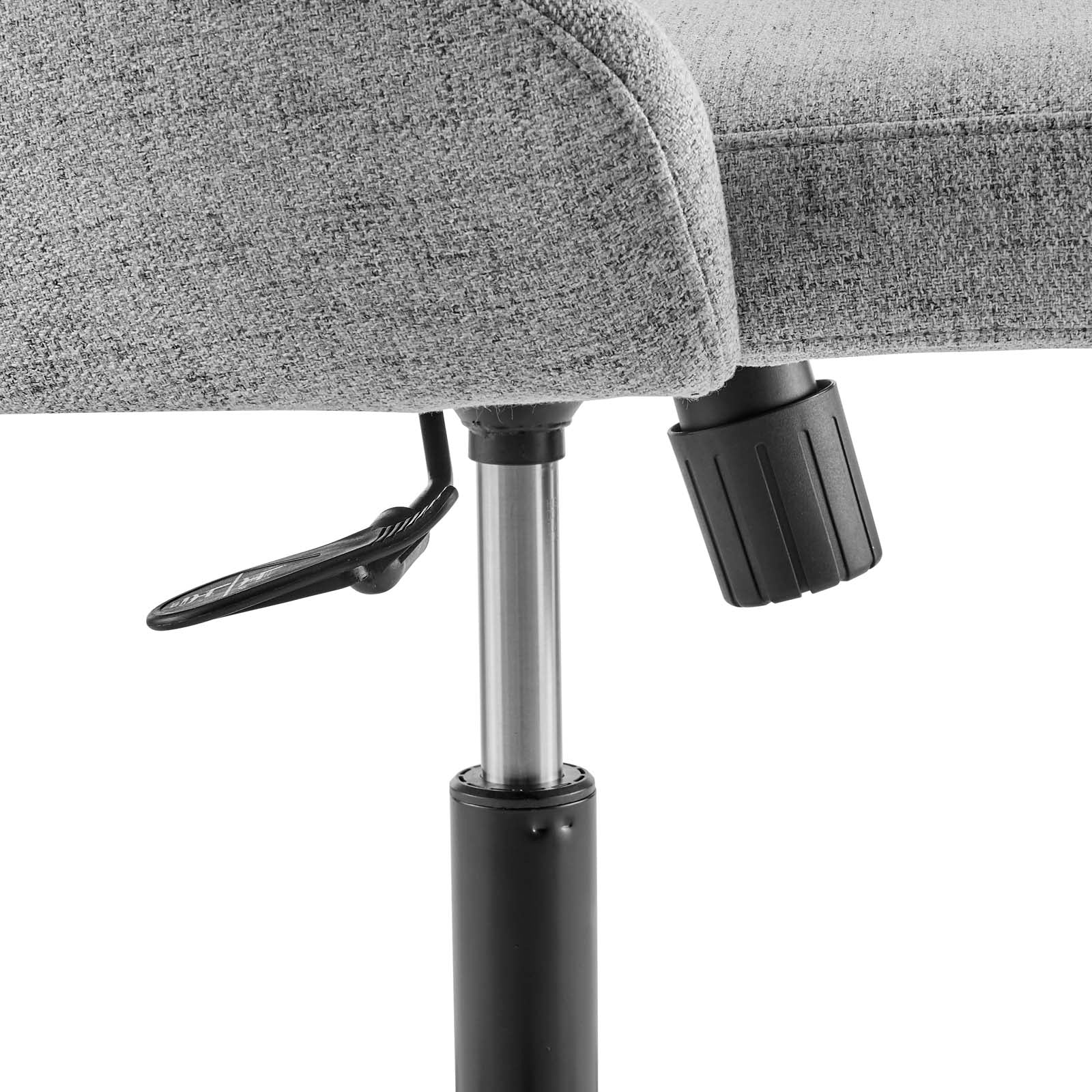 Modway Task Chairs - Distinct Tufted Swivel Upholstered Office Chair Black Light Gray