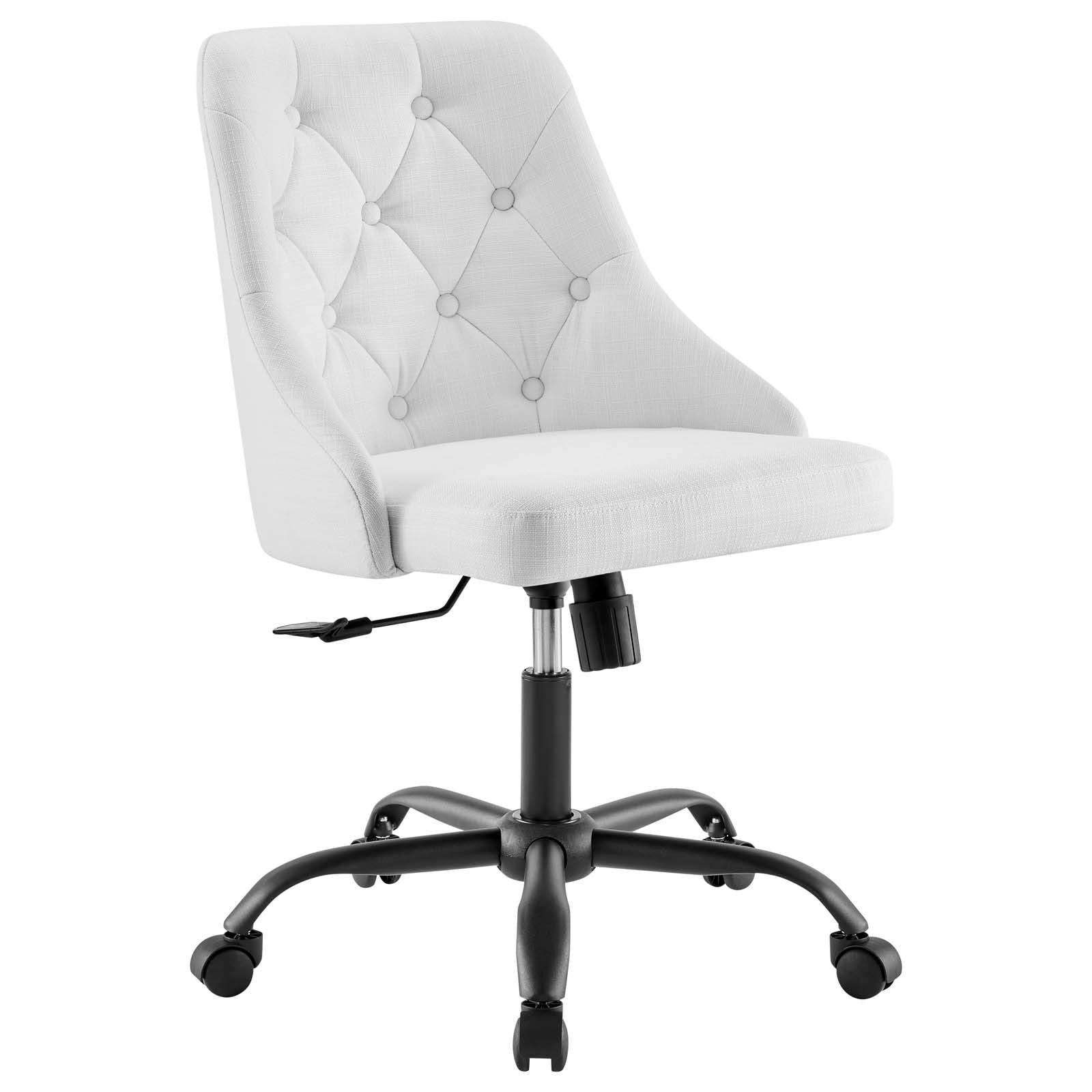 Modway Task Chairs - Distinct Tufted Swivel Upholstered Office Chair Black White