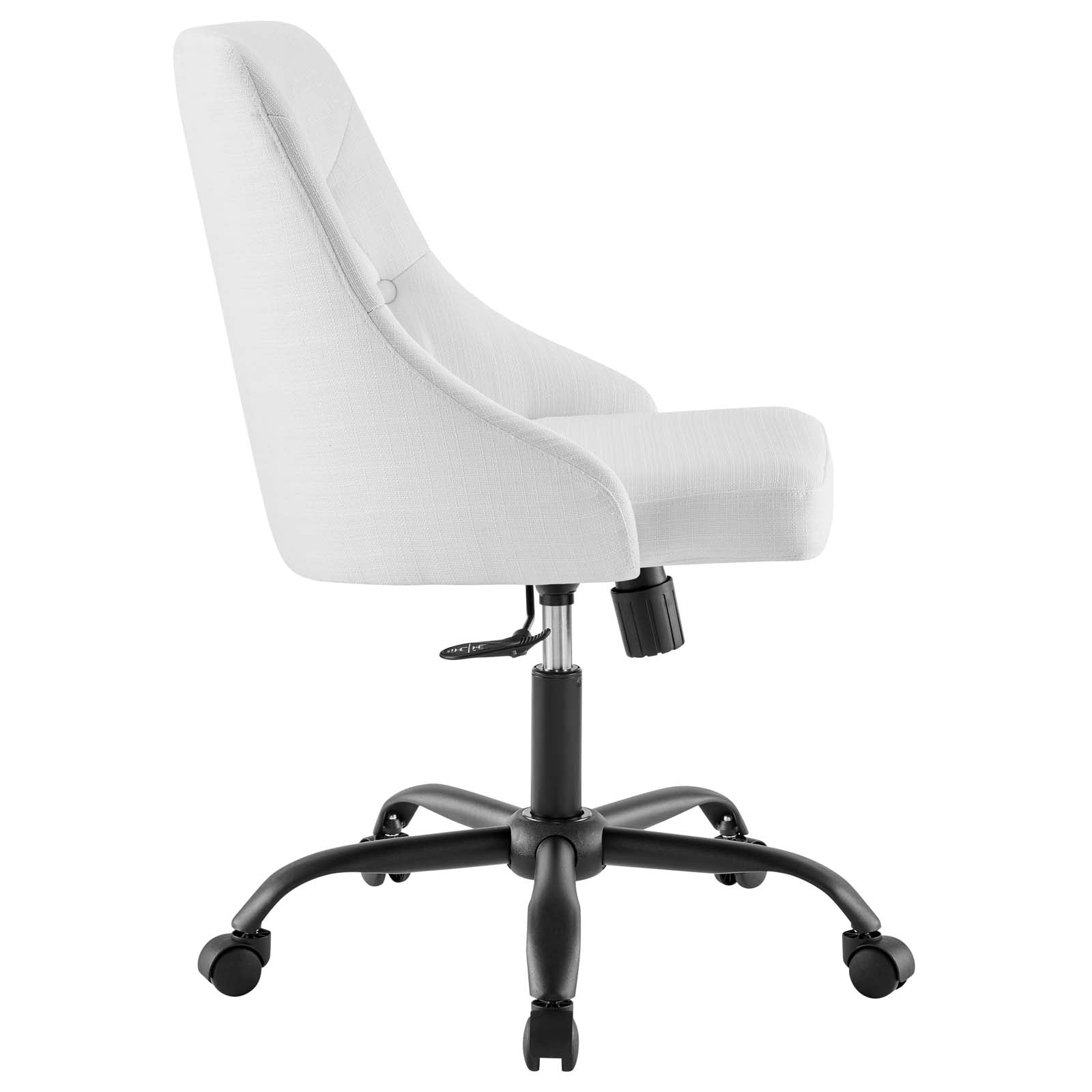 Modway Task Chairs - Distinct Tufted Swivel Upholstered Office Chair Black White